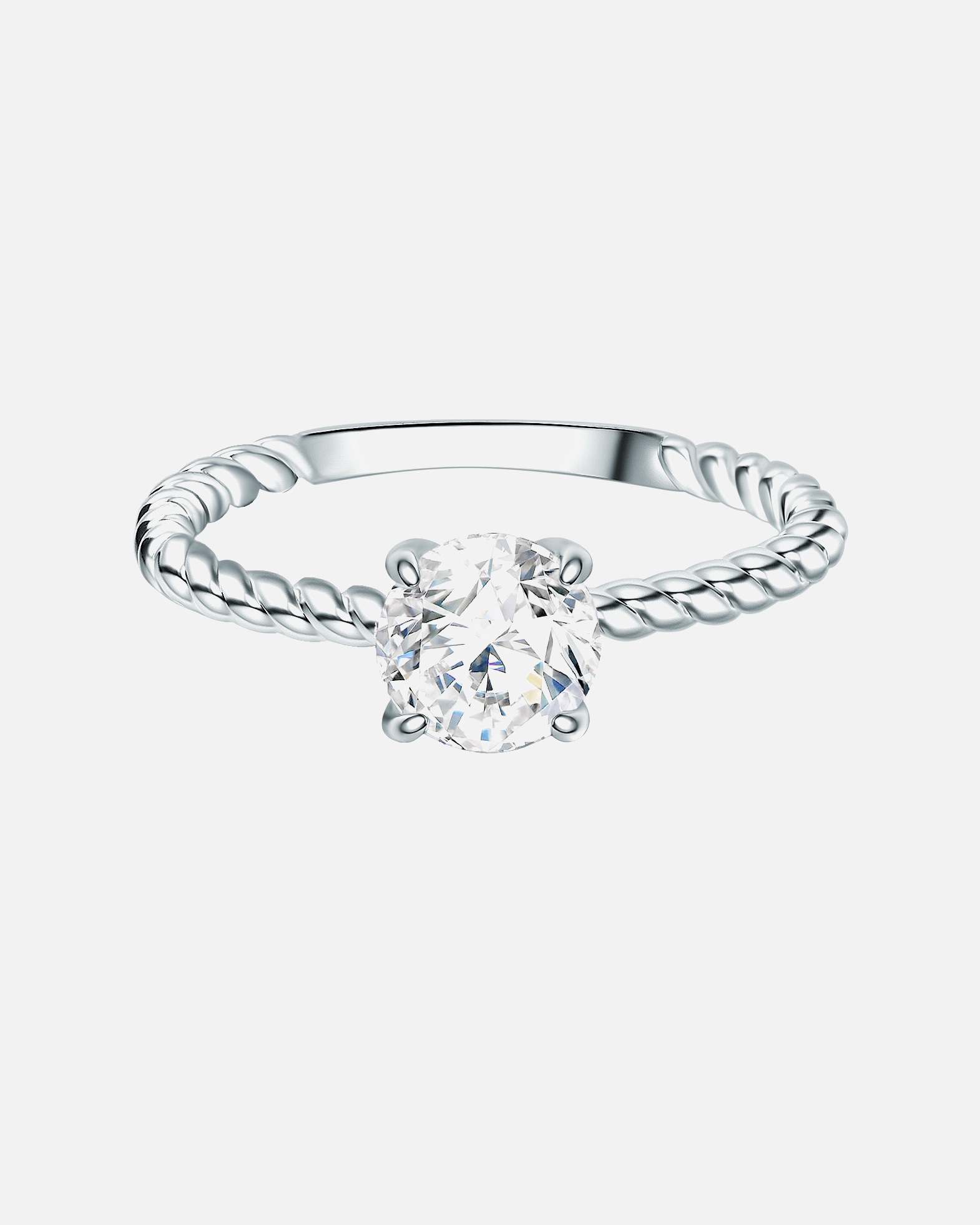 Ring für Weiblich Trilani Ring Sterling Silber Zirkonia in Silber 52