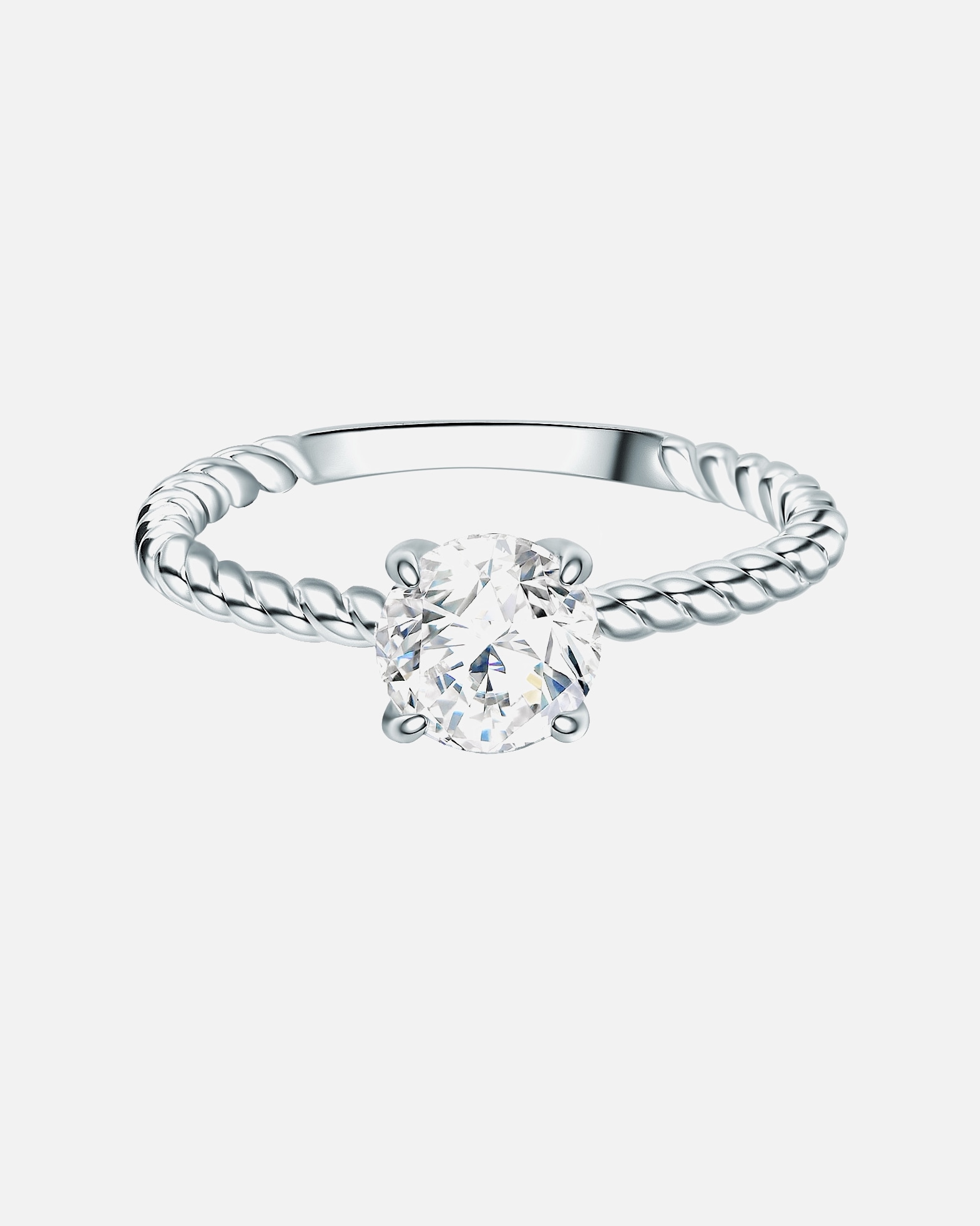 Ring für Weiblich Trilani Ring Sterling Silber Zirkonia in Silber 54