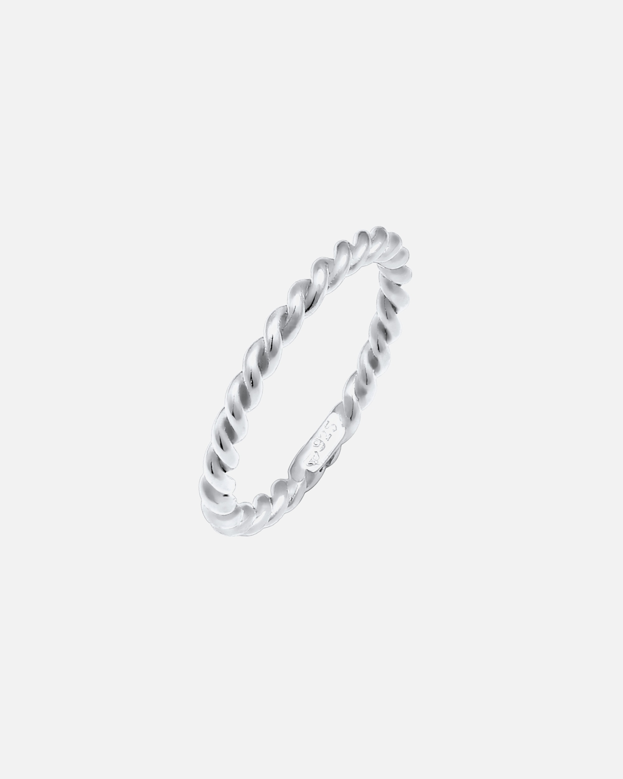 Ring für Weiblich Nenalina Twisted Gedreht Basic Schlicht Trend 925 Silber 52