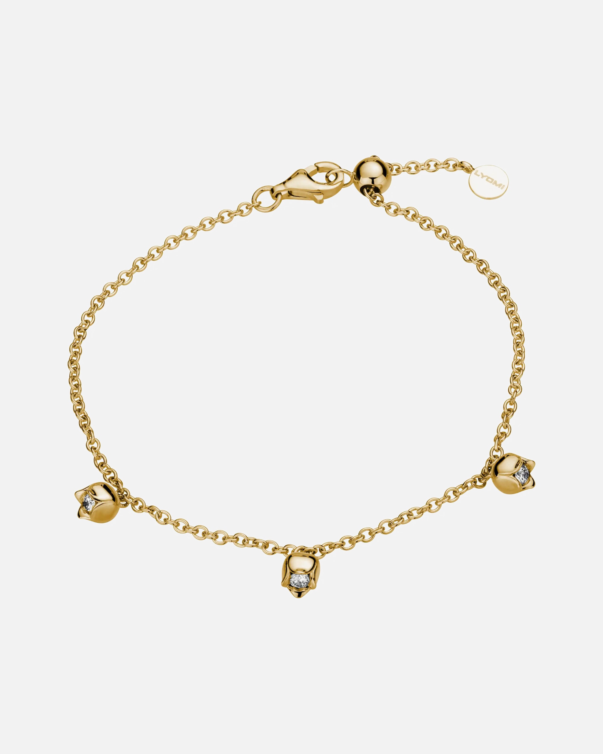 Armband für Weiblich Lyomi Default Brand Line Armband 585/- Gold Diamant Lab Grown 0,15ct. gelb vergoldet