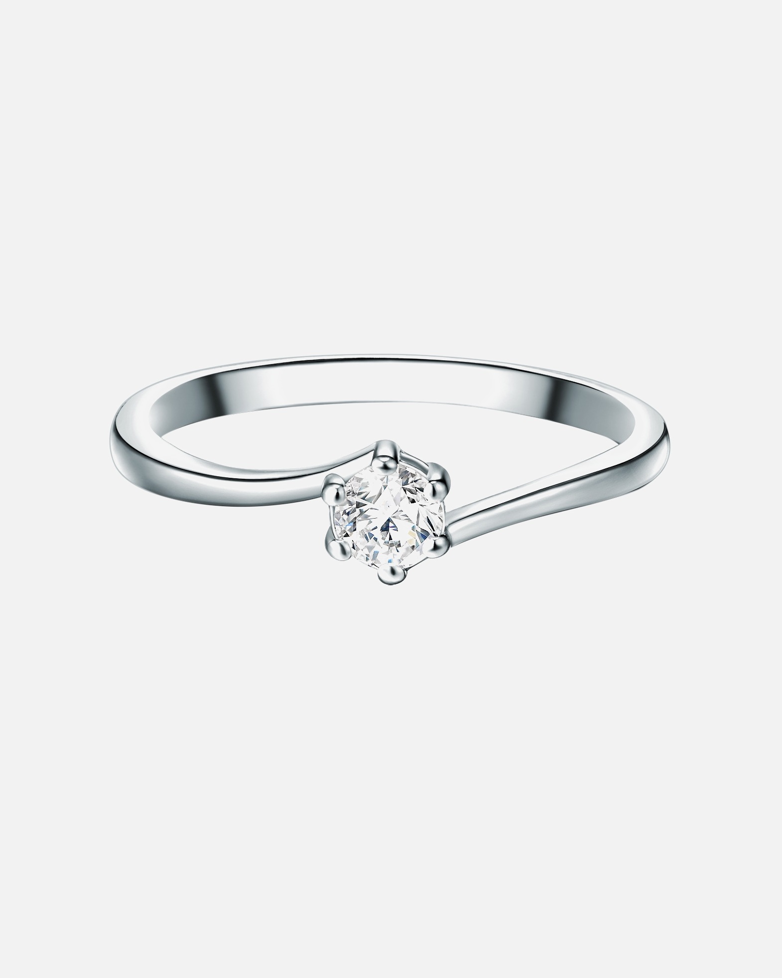 Ring für Weiblich Trilani Ring aus Sterling Silber in silber mit Zirkonia 47