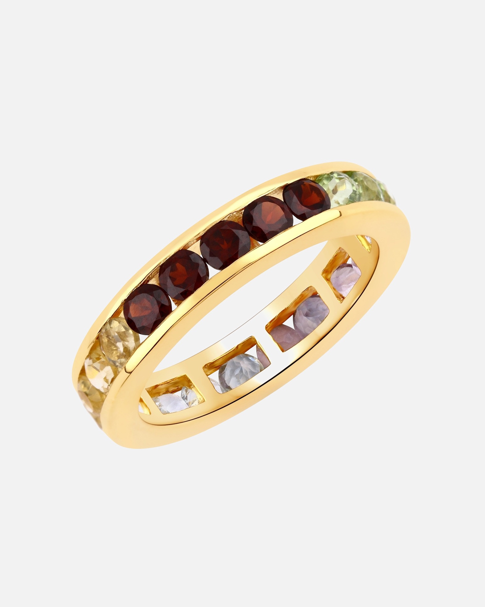Ring für Weiblich Rafaela Donata Ring Sterling Silber Amethyst in Gelbgold 52