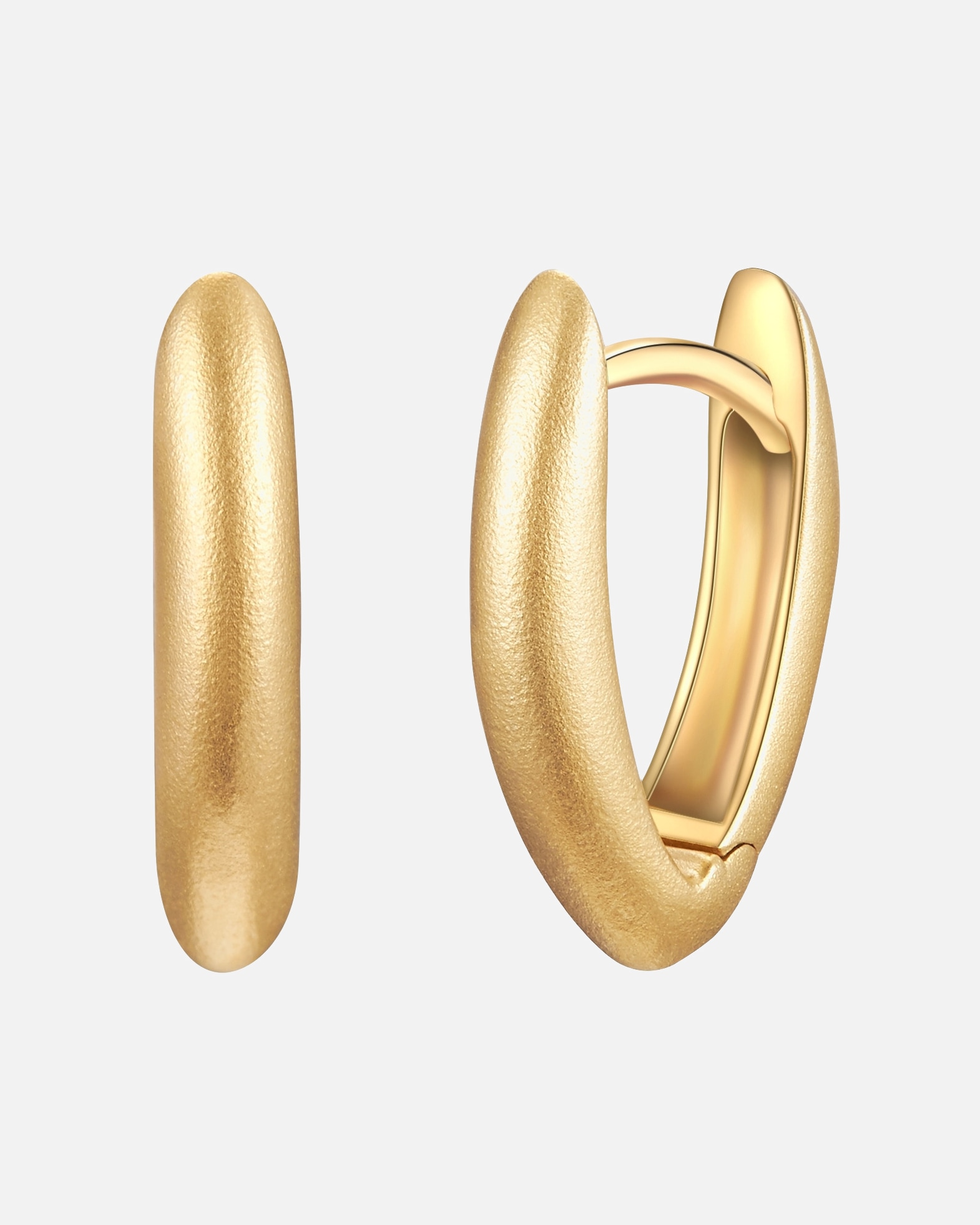 Creolen für Weiblich Rafaela Donata Creolen aus Sterling Silber in Gelbgold 1 Stück