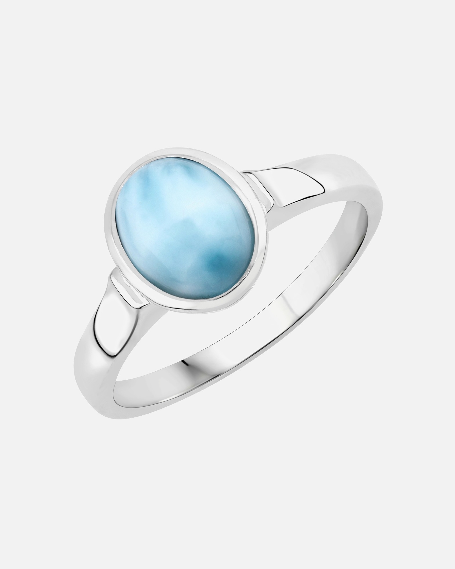Ring für Weiblich Rafaela Donata Ring Sterling Silber Larimar in Silber 54