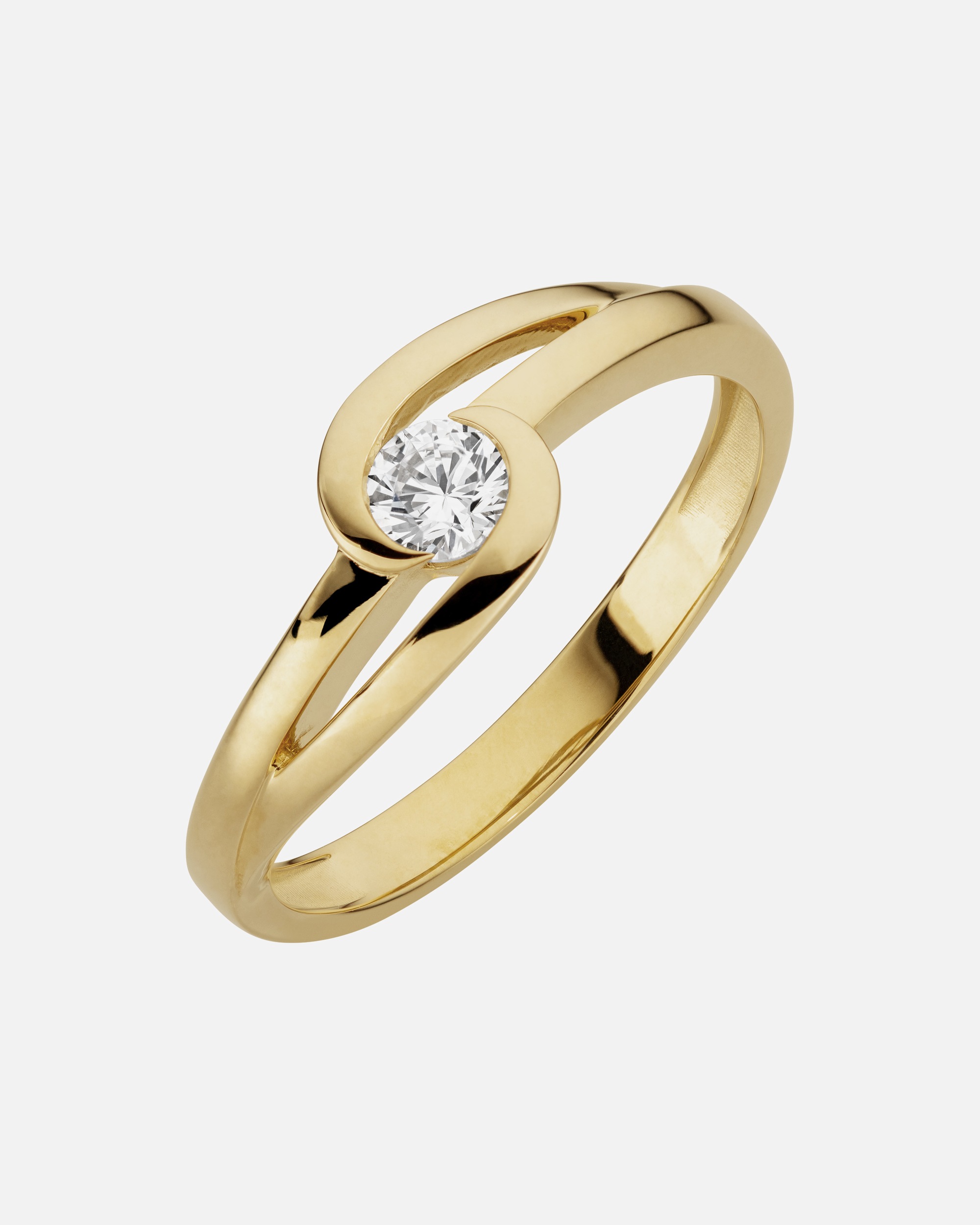 Ring für Weiblich Orolino Ring 333/- Gold Zirkonia weiß 052 (16,6)