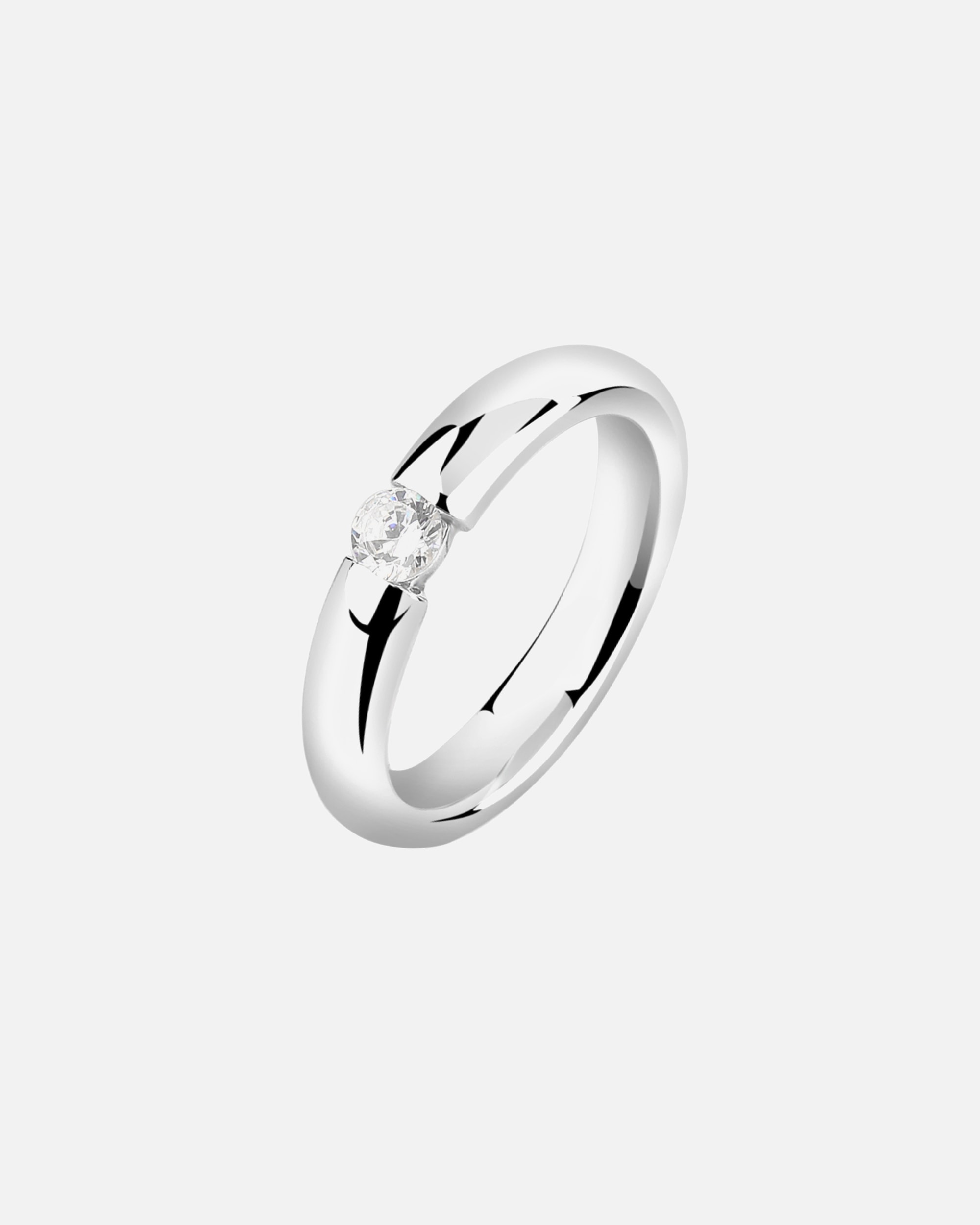 Ring für Weiblich Nenalina Solitär Zirkonia Kristall Verlobung 925 Silber 54