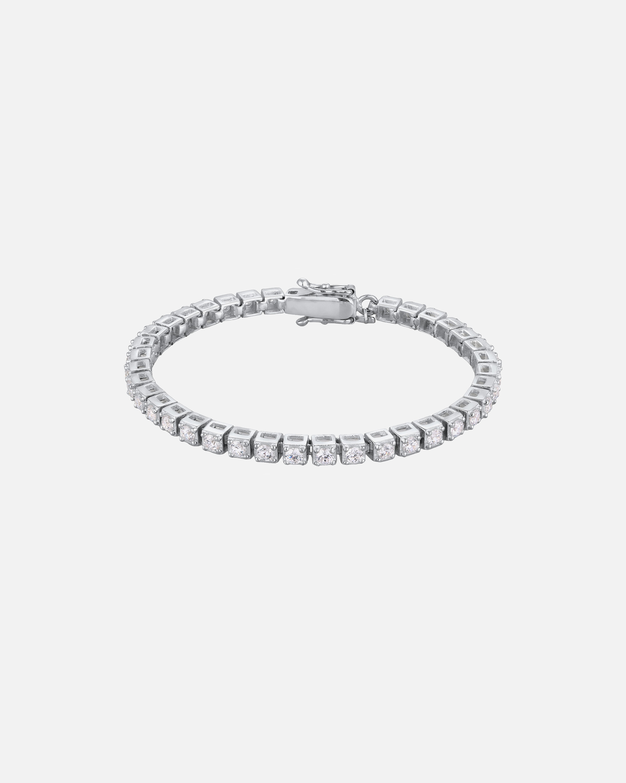 Armband für Männlich KUZZOI Tennisarmband Zirkonia Weiß 925 Sterling Silber 1 Stück