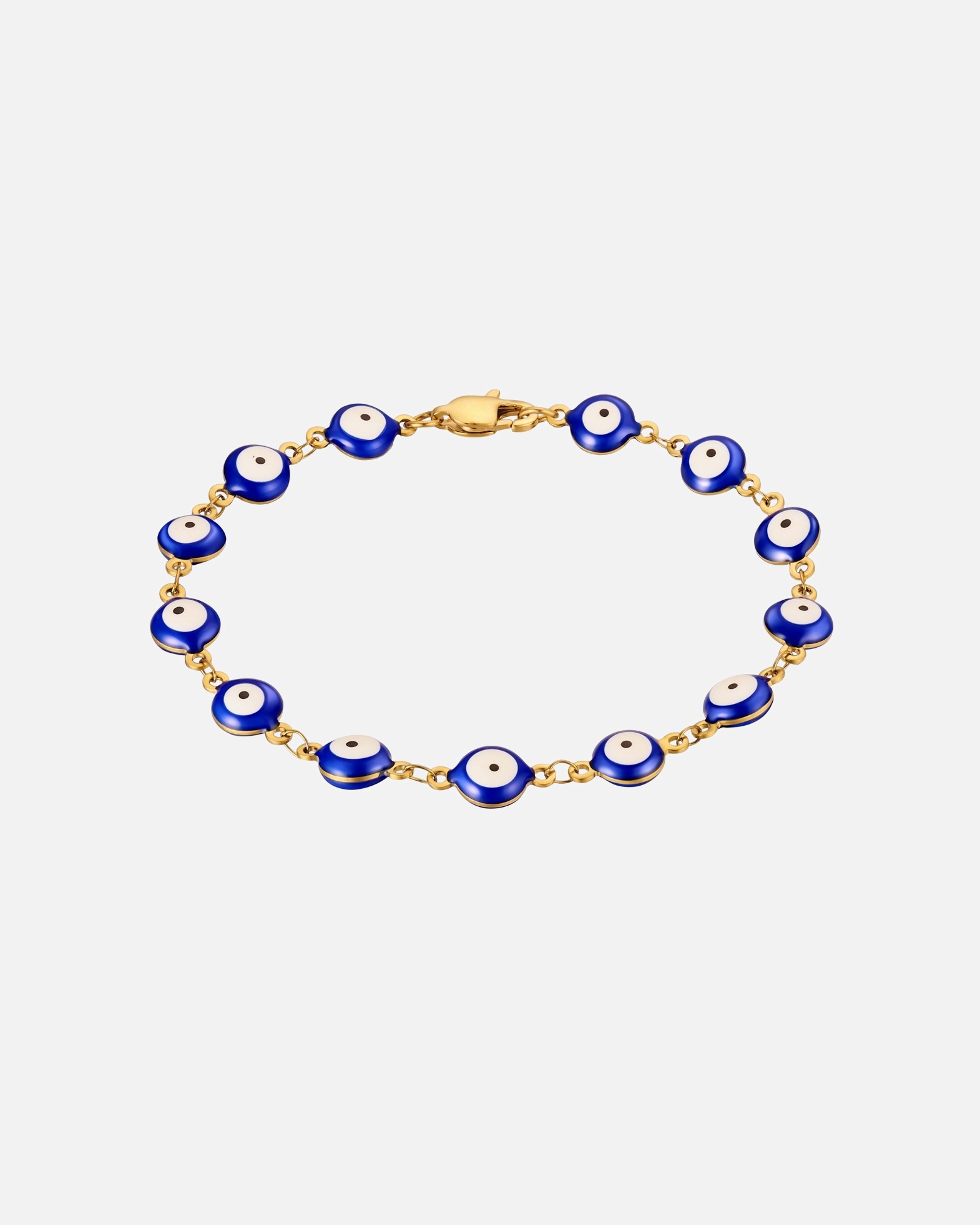 Armband für Männlich Armband Allsehendes Auge aus Edelstahl in gelbgold 21 cm