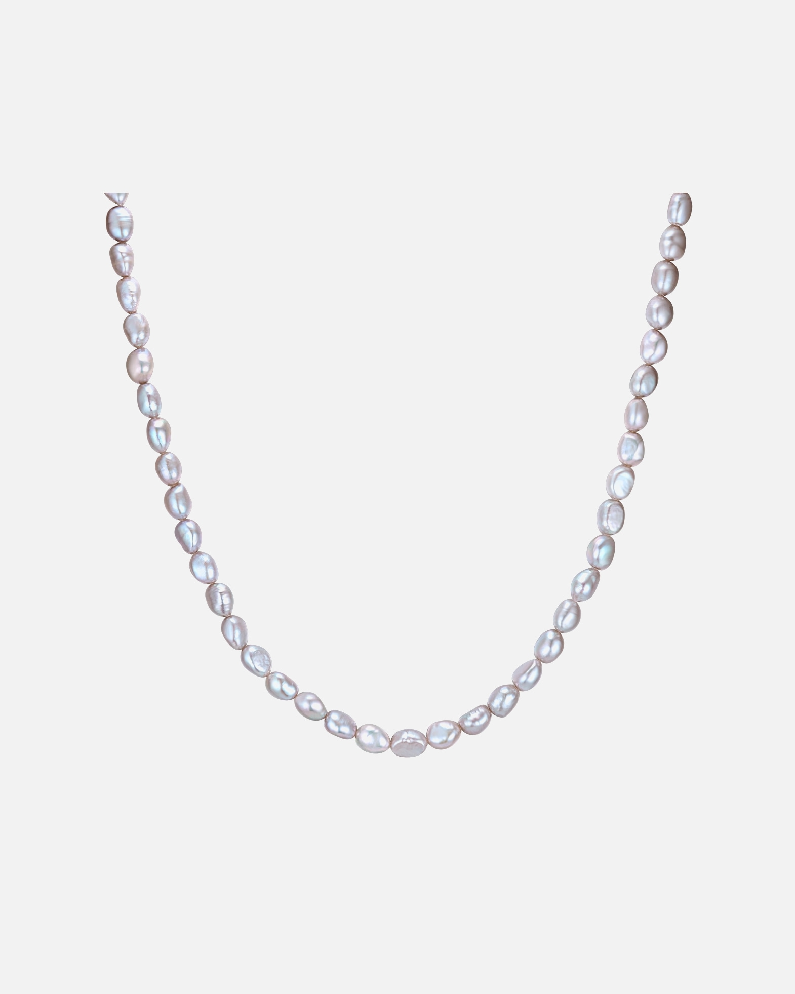 Halskette für Weiblich Valero Pearls Perlen-Kette Sterling Silber Süßwasser-Zuchtperle in Silber 1 Stück