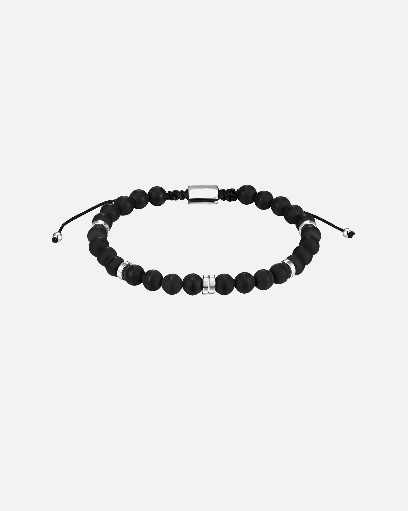 Armband für Männlich Männerglanz Armband aus Sterling Silber in Silber mit Achat 1 Stück
