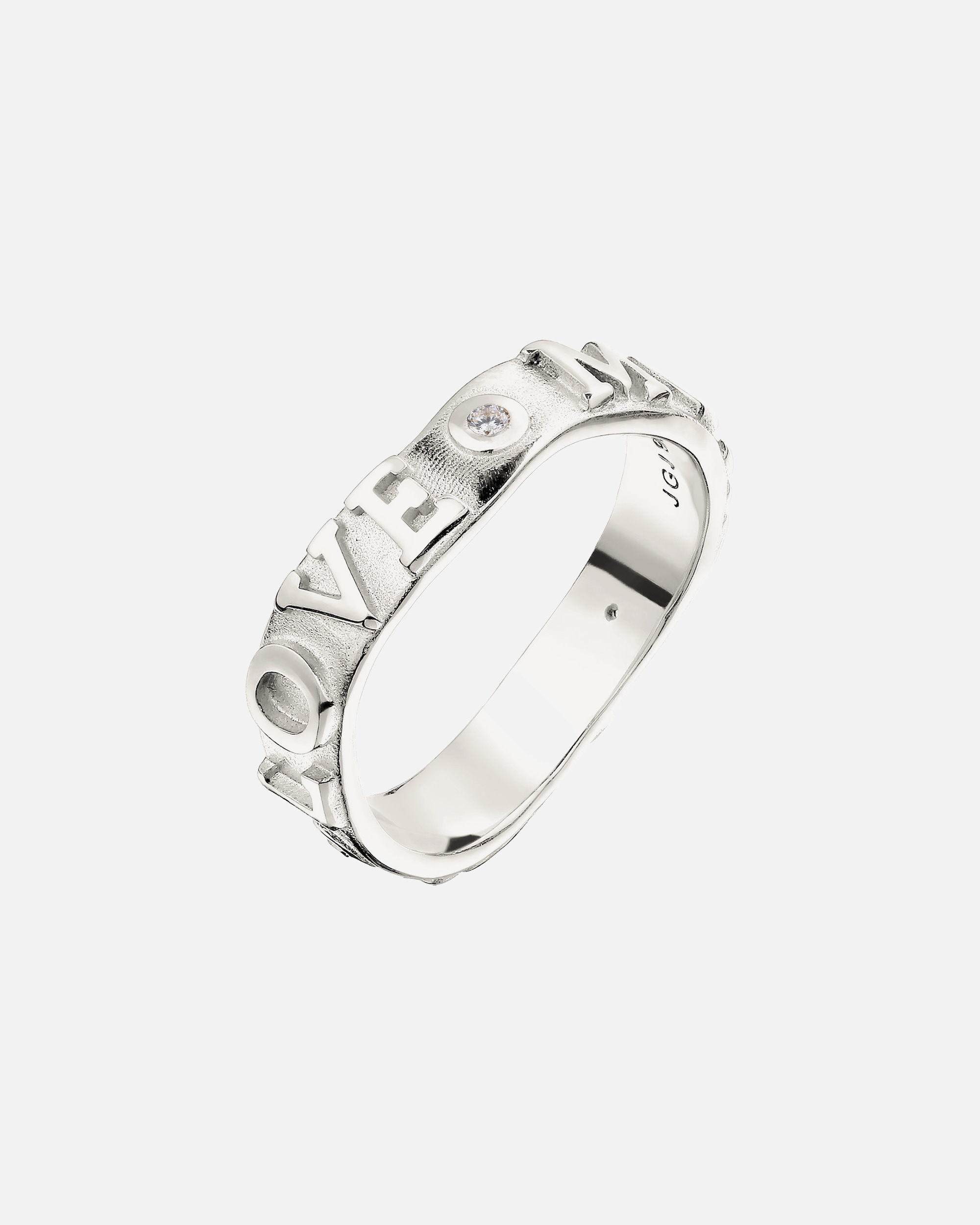 Ring für Weiblich Elli Ring mit Zirkonia Weiß MORE SELF LOVE 925 Sterling Silber 54
