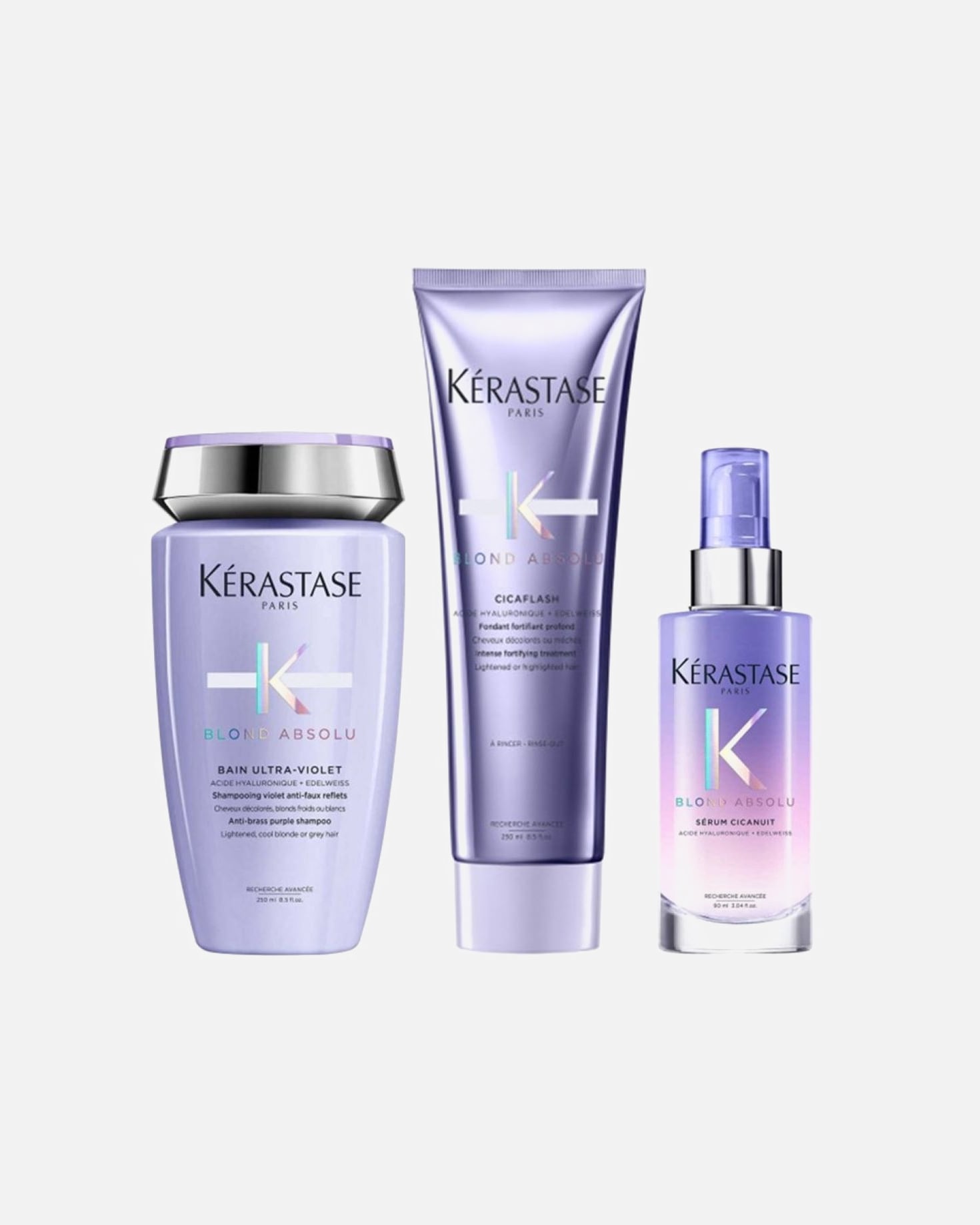 Haarpflegeset für Weiblich Kérastase Blond Absolu Set UV Cicanuit (Ultra-Violet/ Spülung / Serum) 1 Stück