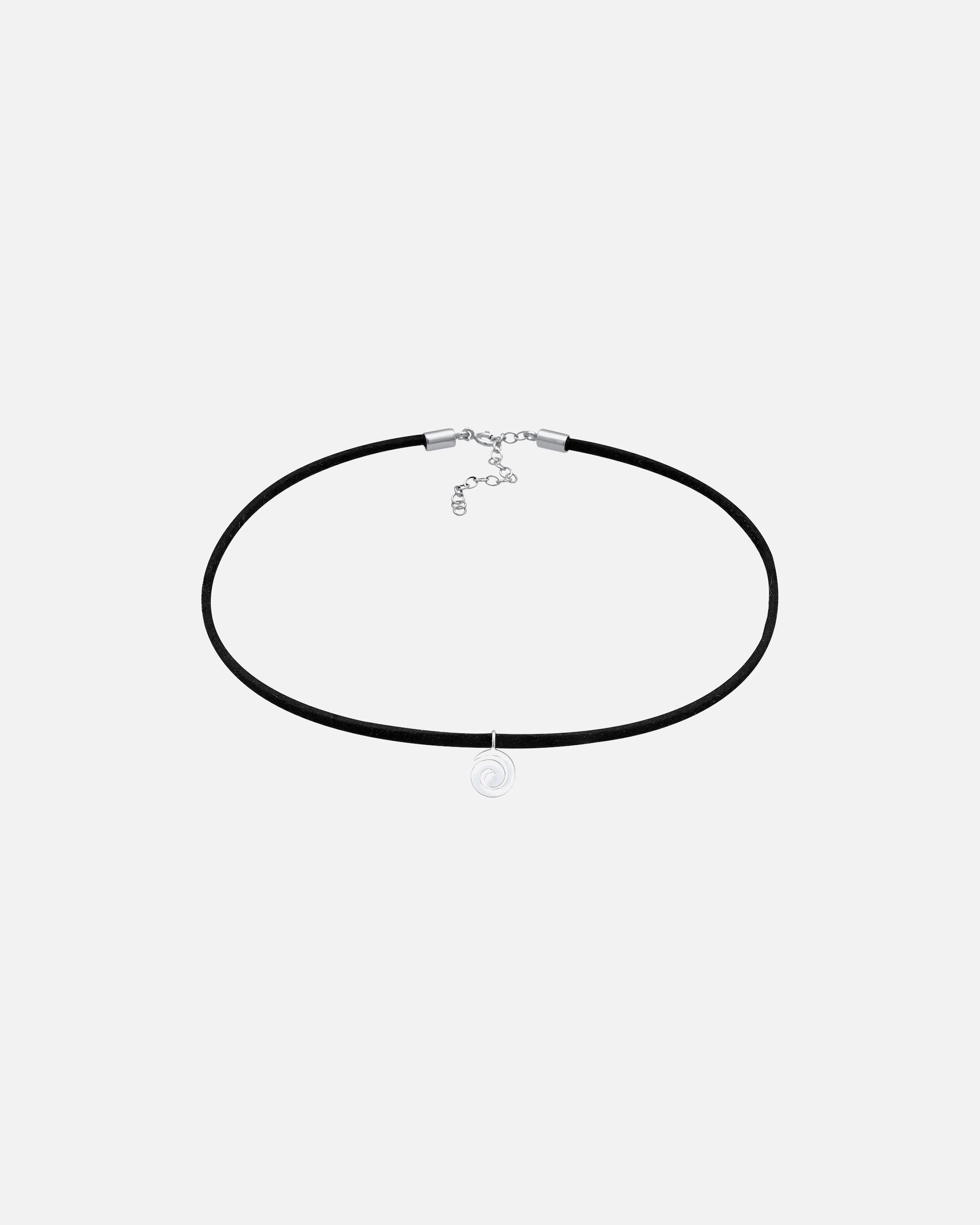 Halskette für Weiblich Elli Choker Velour Schwarz Spirale Trend 925 Silber 1 Stück