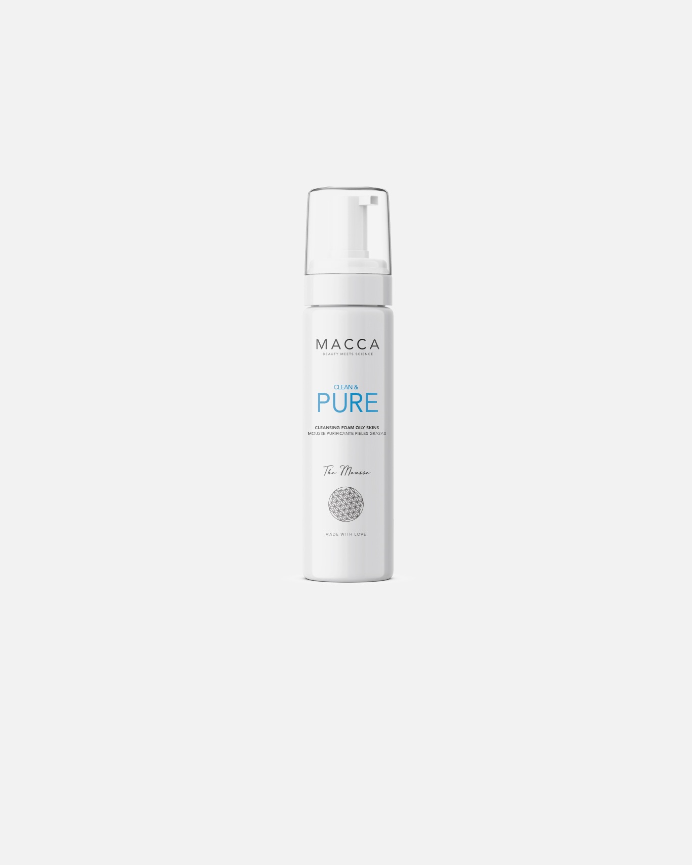 Gesichtsreinigungsschaum für Unisex Macca CLEAN & PURE cleansing foam oily skins 200 ml