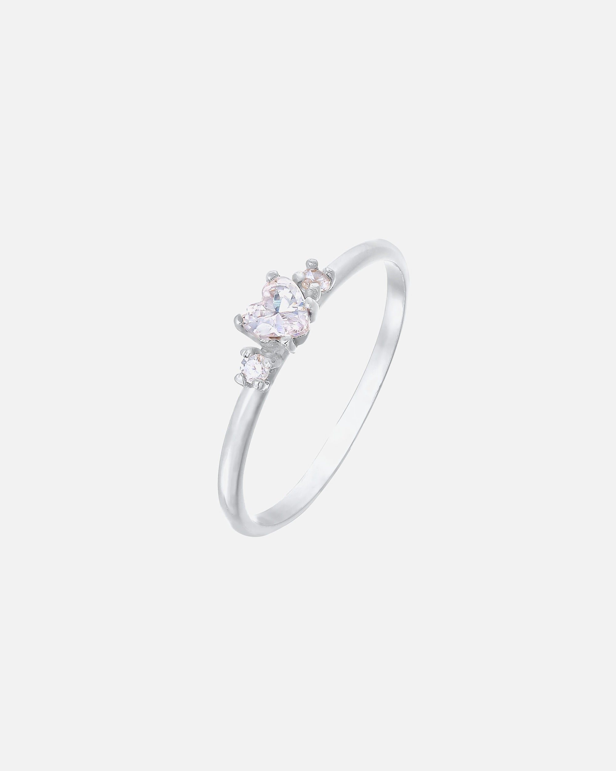 Ring für Weiblich Elli Herz Zirkonia Liebe Verlobung 925 Silber 52
