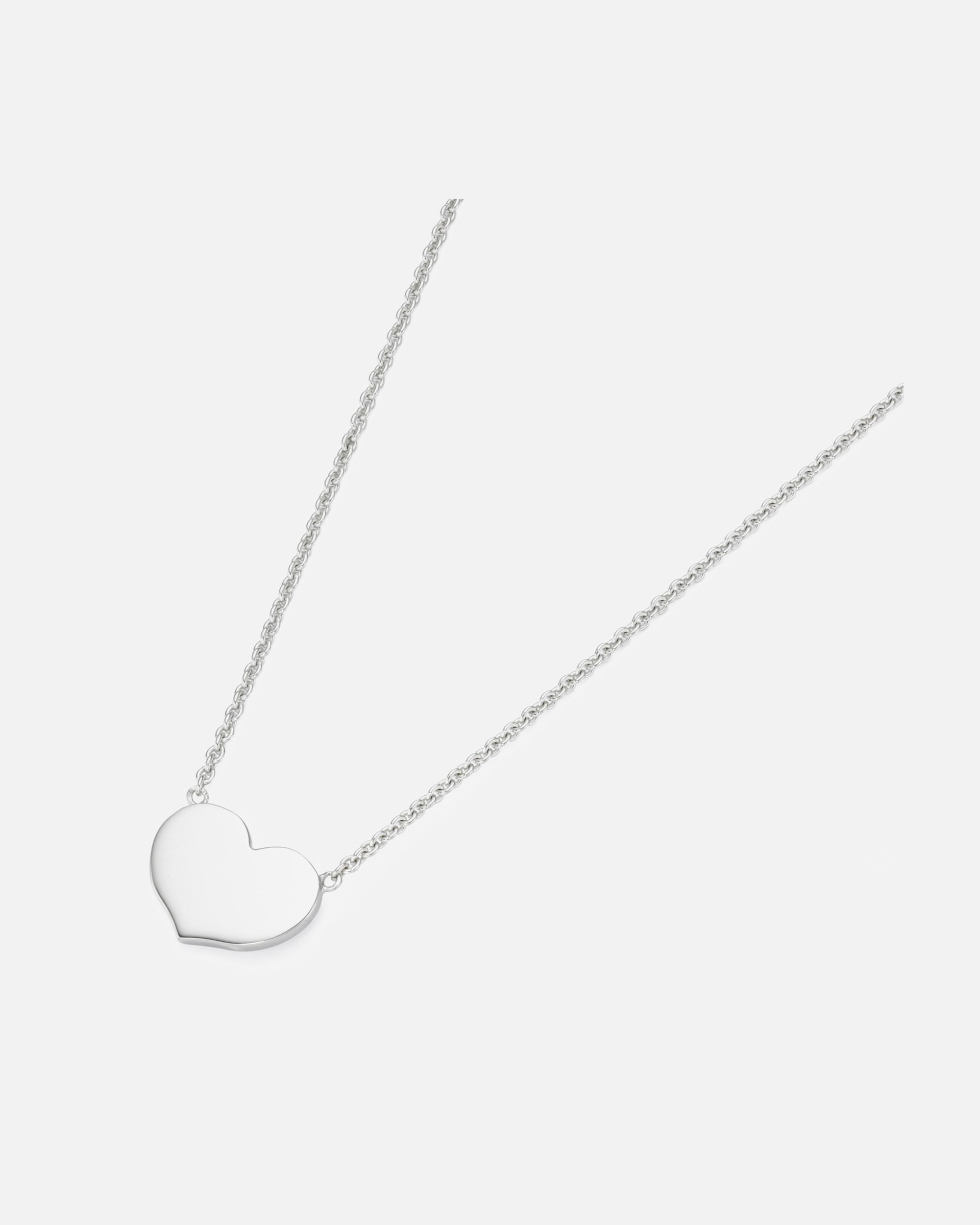 Halskette für Weiblich Smart Jewel Collier Romantisch, Herz als Mittelteil, Silber 925 45 cm