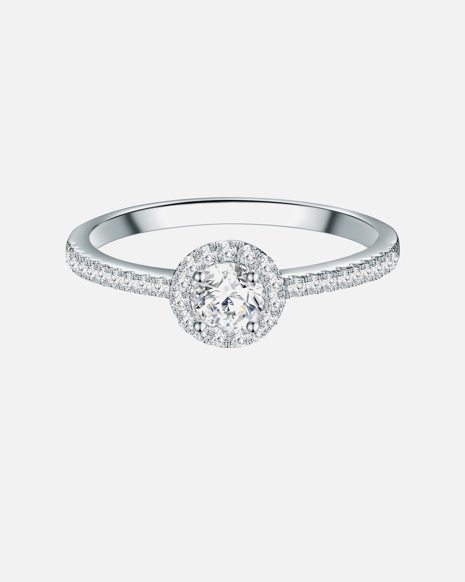 Ring für Weiblich Trilani Ring aus Sterling Silber in silber mit Zirkonia 60