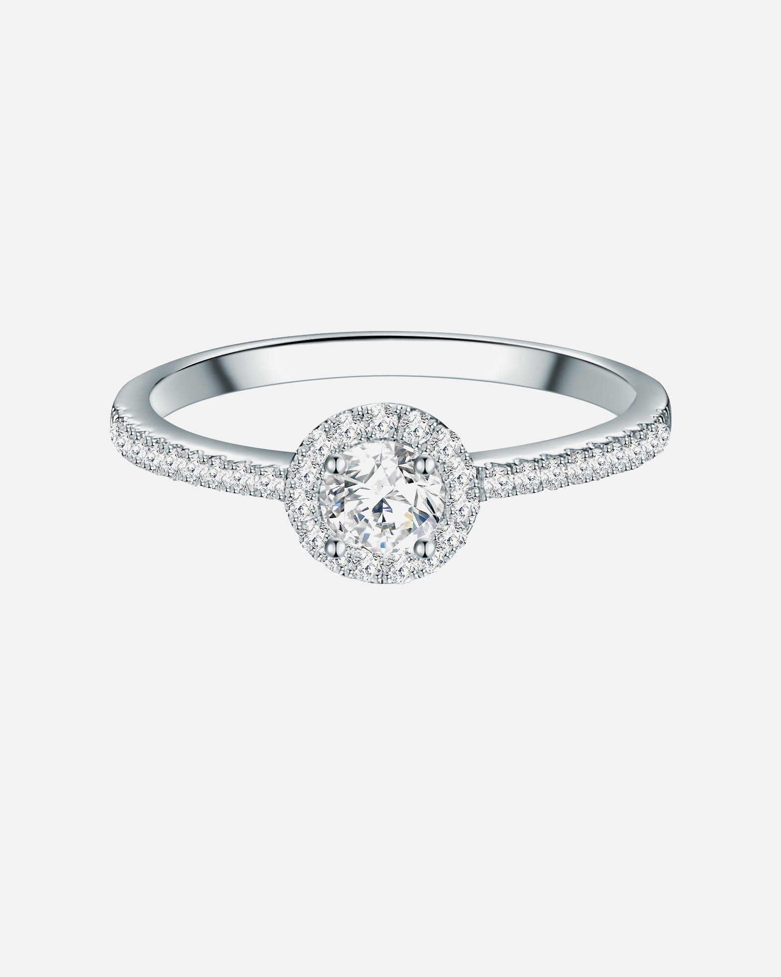 Ring für Weiblich Trilani Ring aus Sterling Silber in silber mit Zirkonia 52