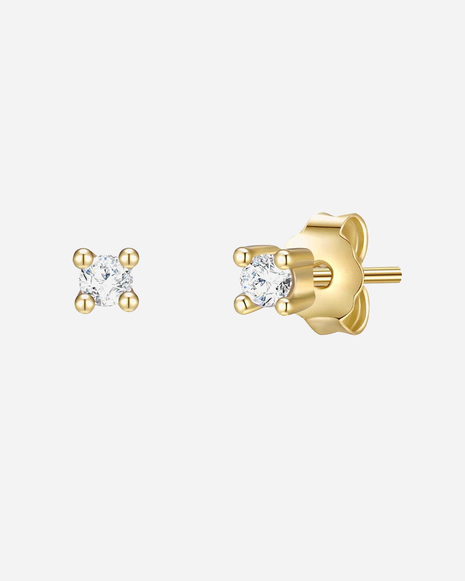 Ohrringe für Weiblich Glanzstücke München Ohrstecker Sterling Silber Zirkonia in Gelbgold 1 Stück