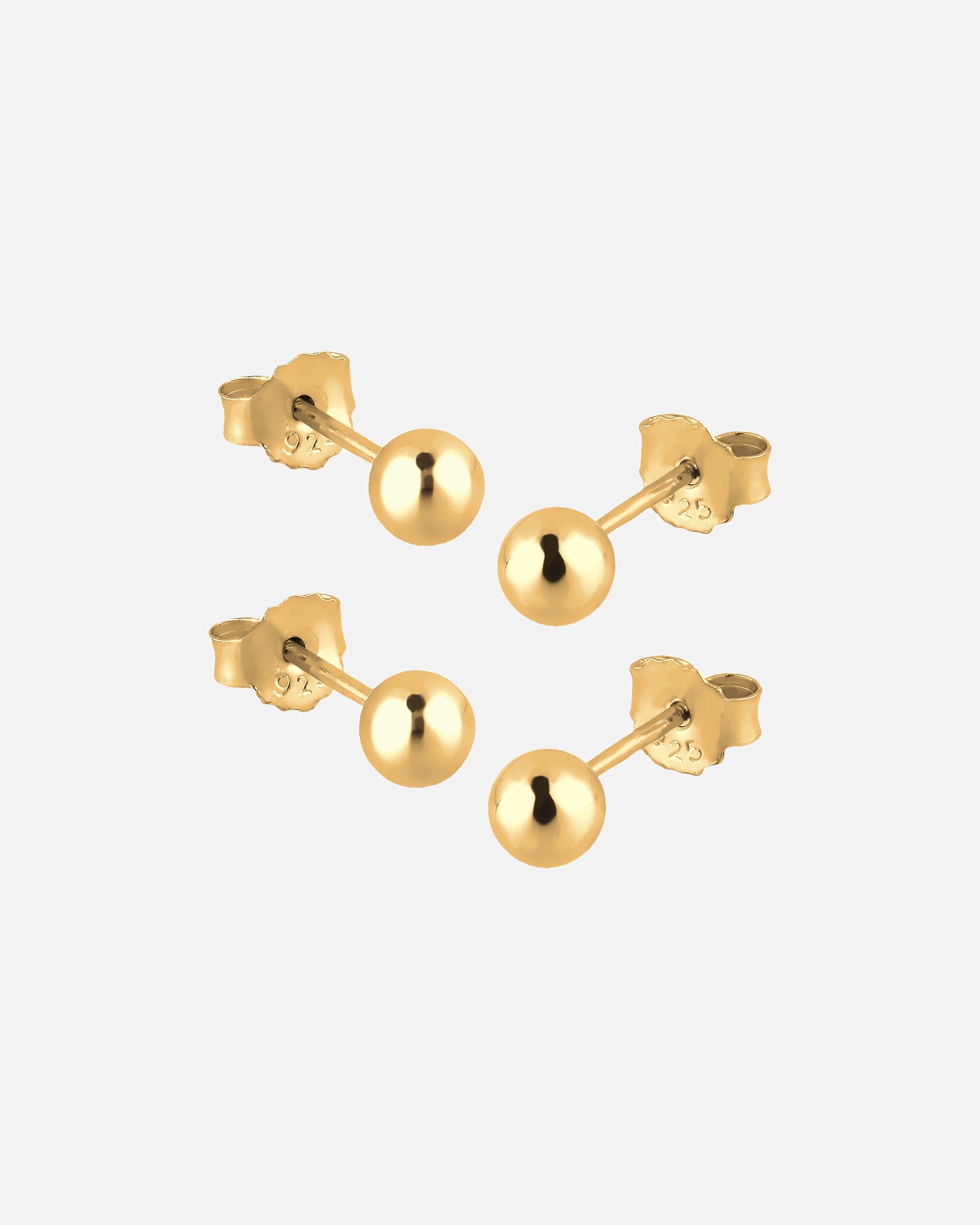 Ohrringe für Weiblich Elli Kugeln Basic Set Geo Filigran 925 Silber vergoldet 1 Stück