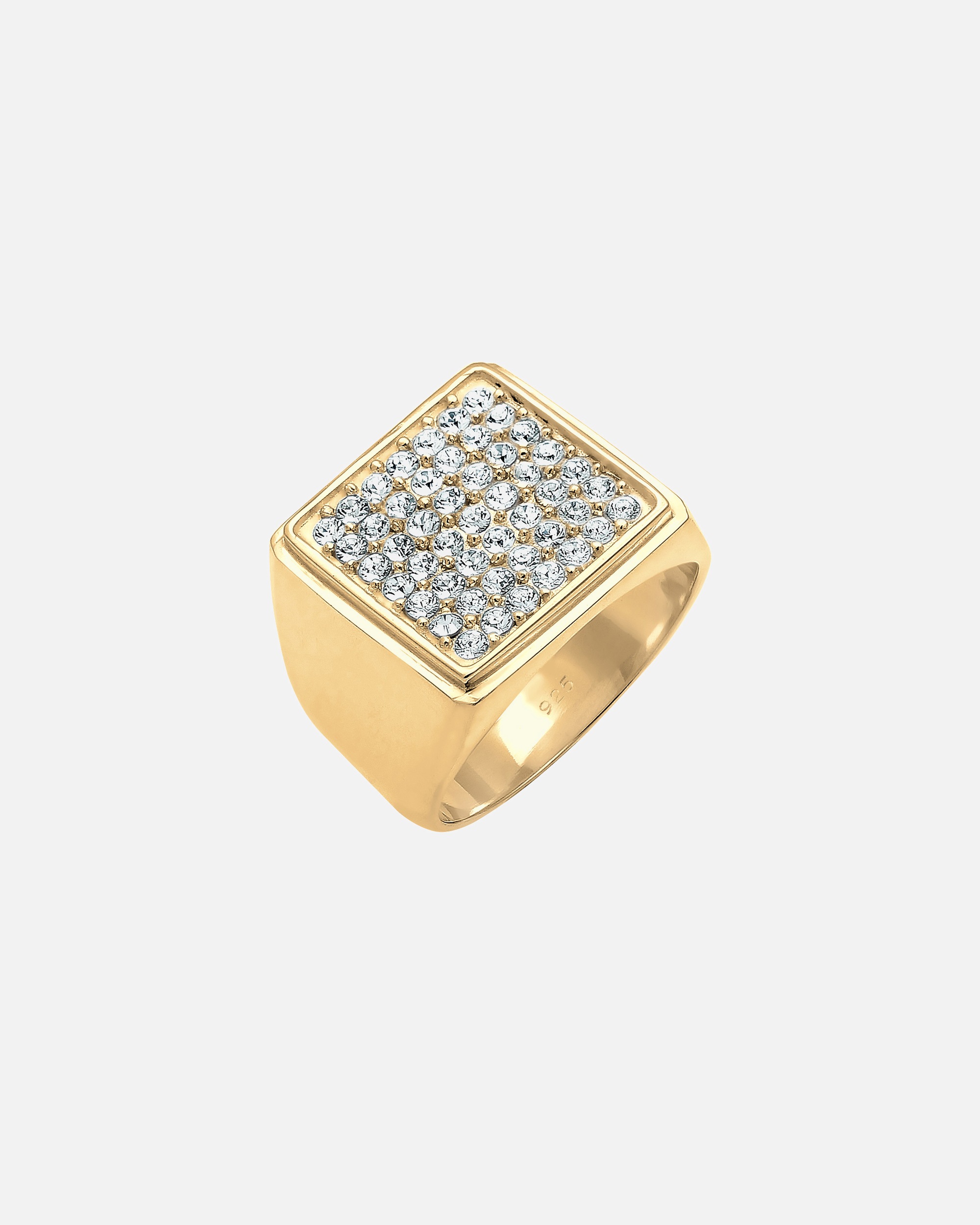 Ring für Weiblich Elli PREMIUM Siegelring Geo 925 Silber, mit Kristallen von Swarovski® 56