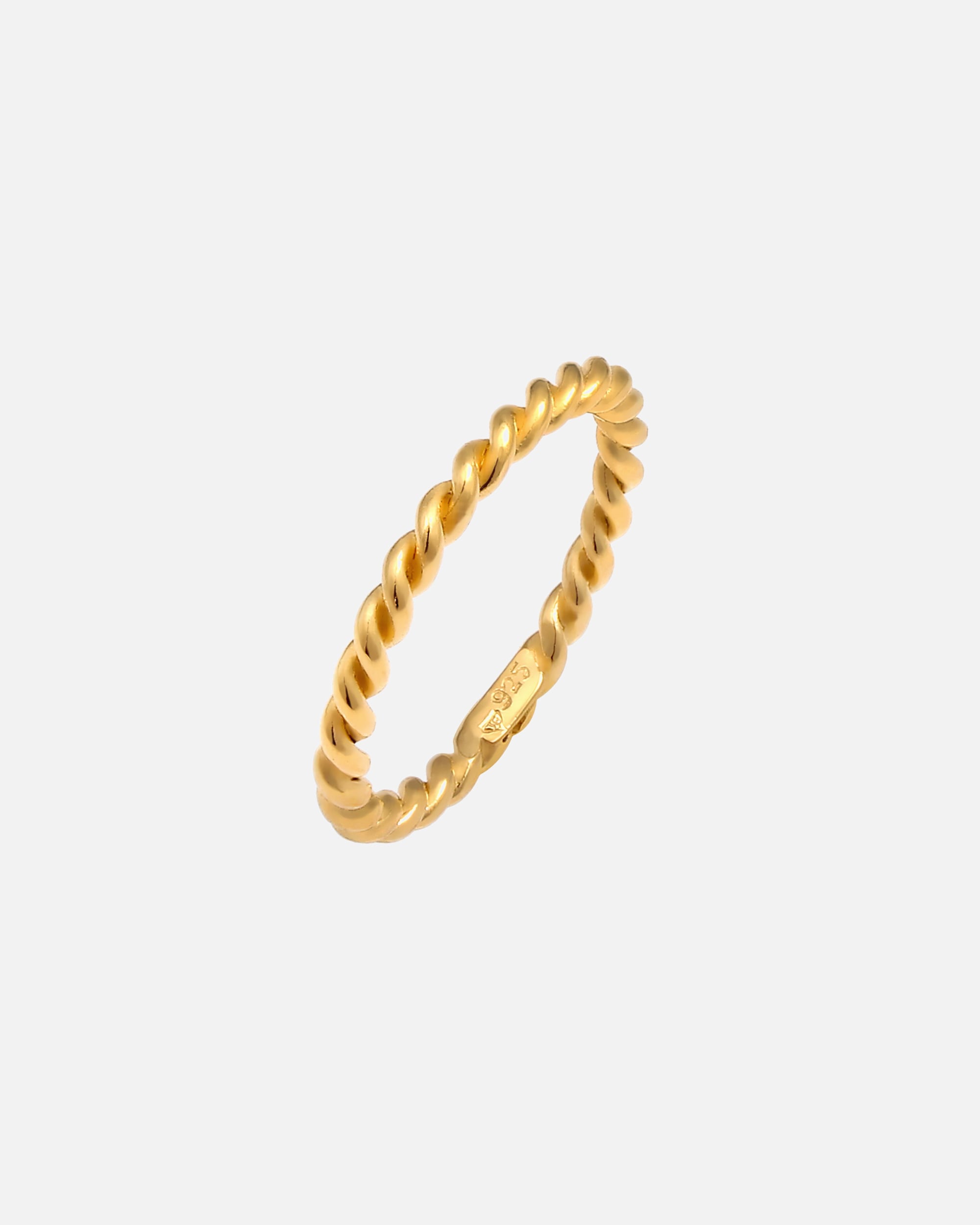 Ring für Weiblich Nenalina Twisted Gedreht Basic Schlicht Trend 925 Silber 56