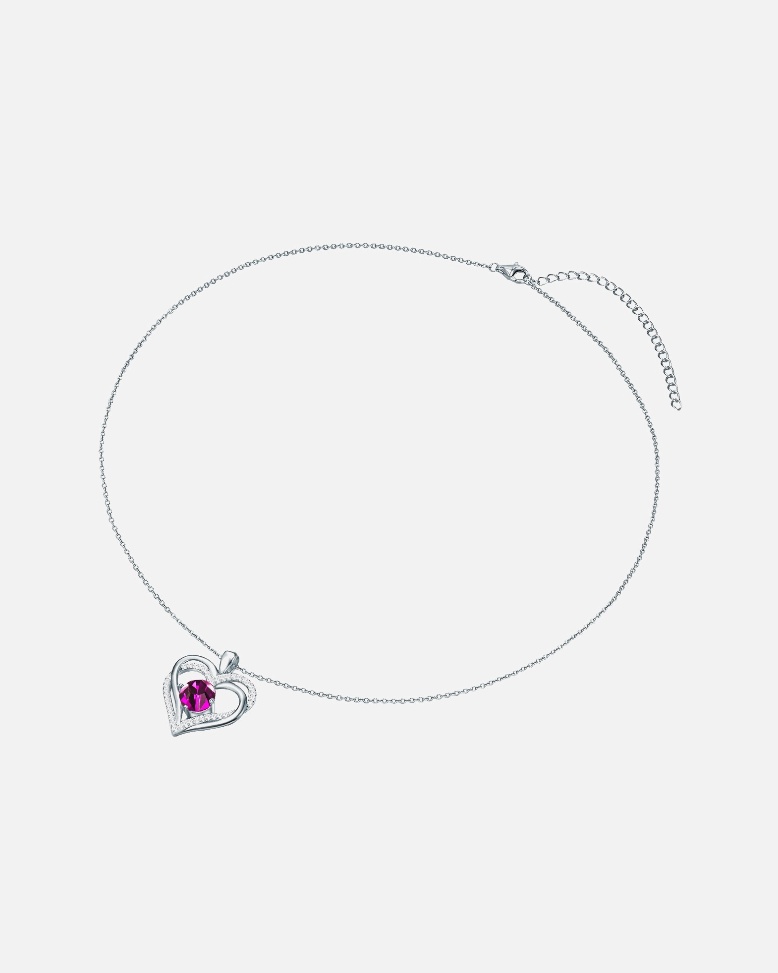 Halskette für Weiblich Rafaela Donata Halskette Herz Sterling Silber verziert mit Kristallen von Swarovski® in Silber 1 Stück