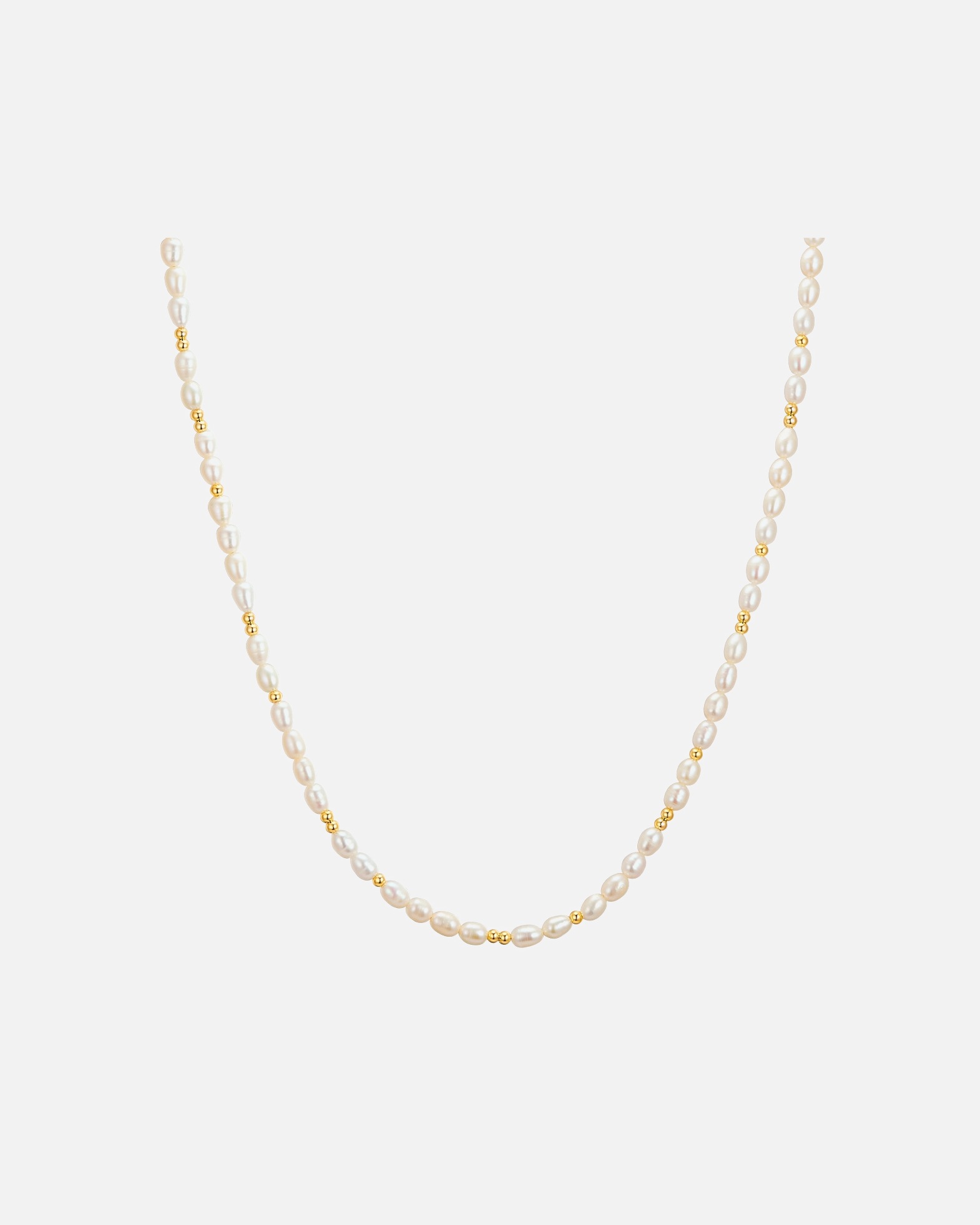 Halskette für Weiblich Glanzstücke München Halskette aus Sterling Silber in gelbgold mit Süßwasser-Zuchtperle 1 Stück