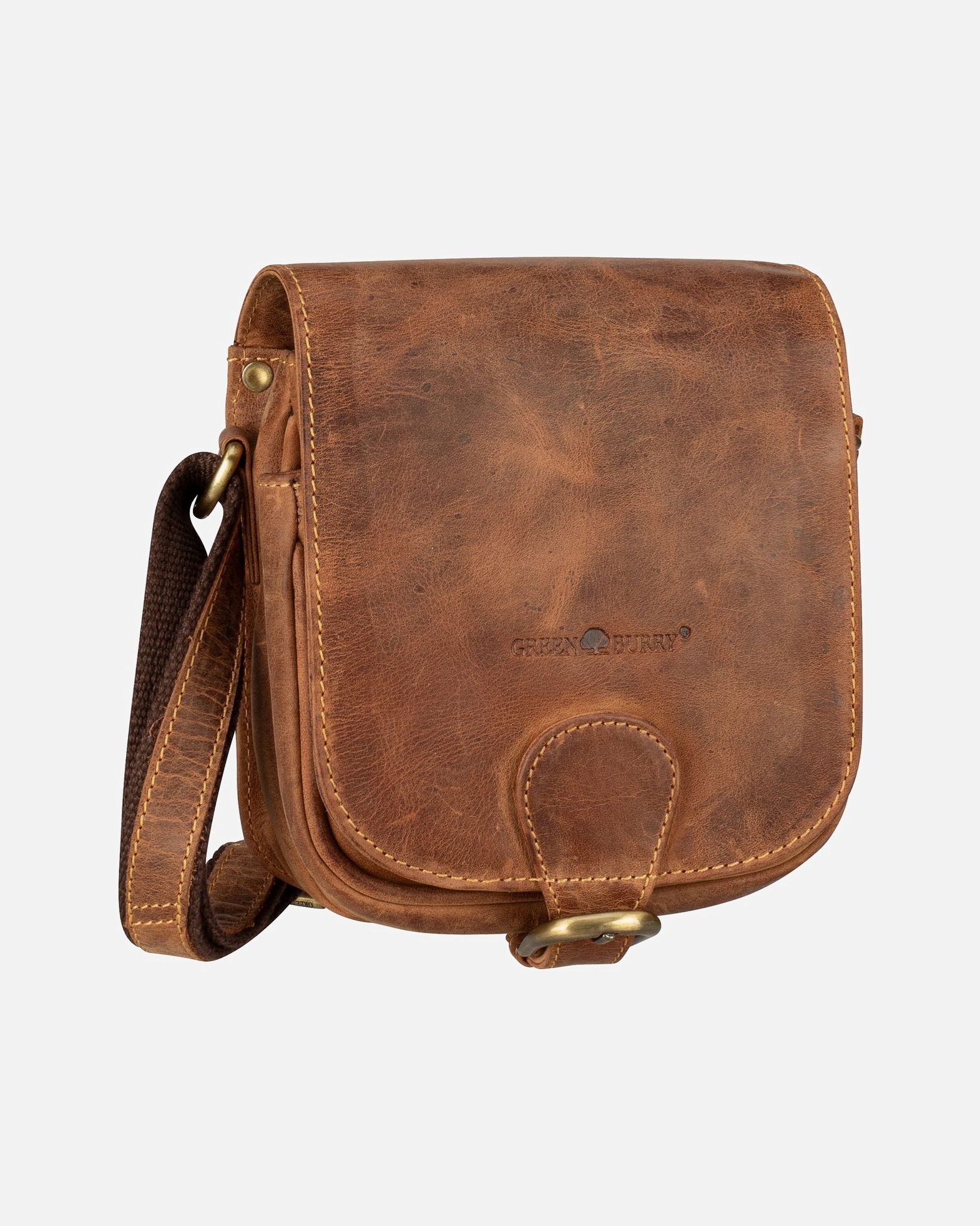 Umhängetasche für Weiblich Greenburry Umhängetasche Vintage Sattelbraun