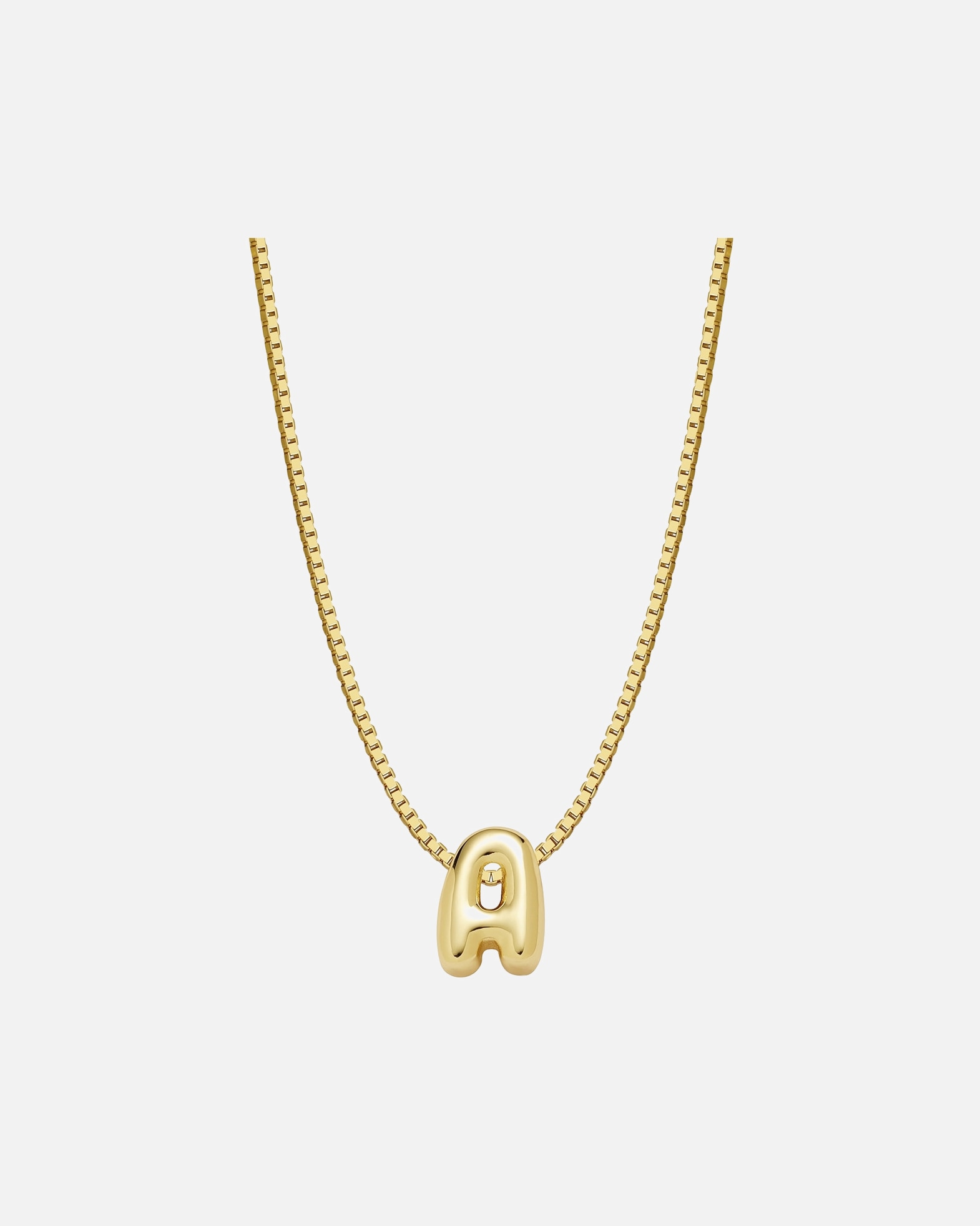 Halskette für Weiblich Glanzstücke München Halskette Buchstabe A aus Sterling Silber in gelbgold 40,0 cm Basiskette + 5,0 cm Verlängerung