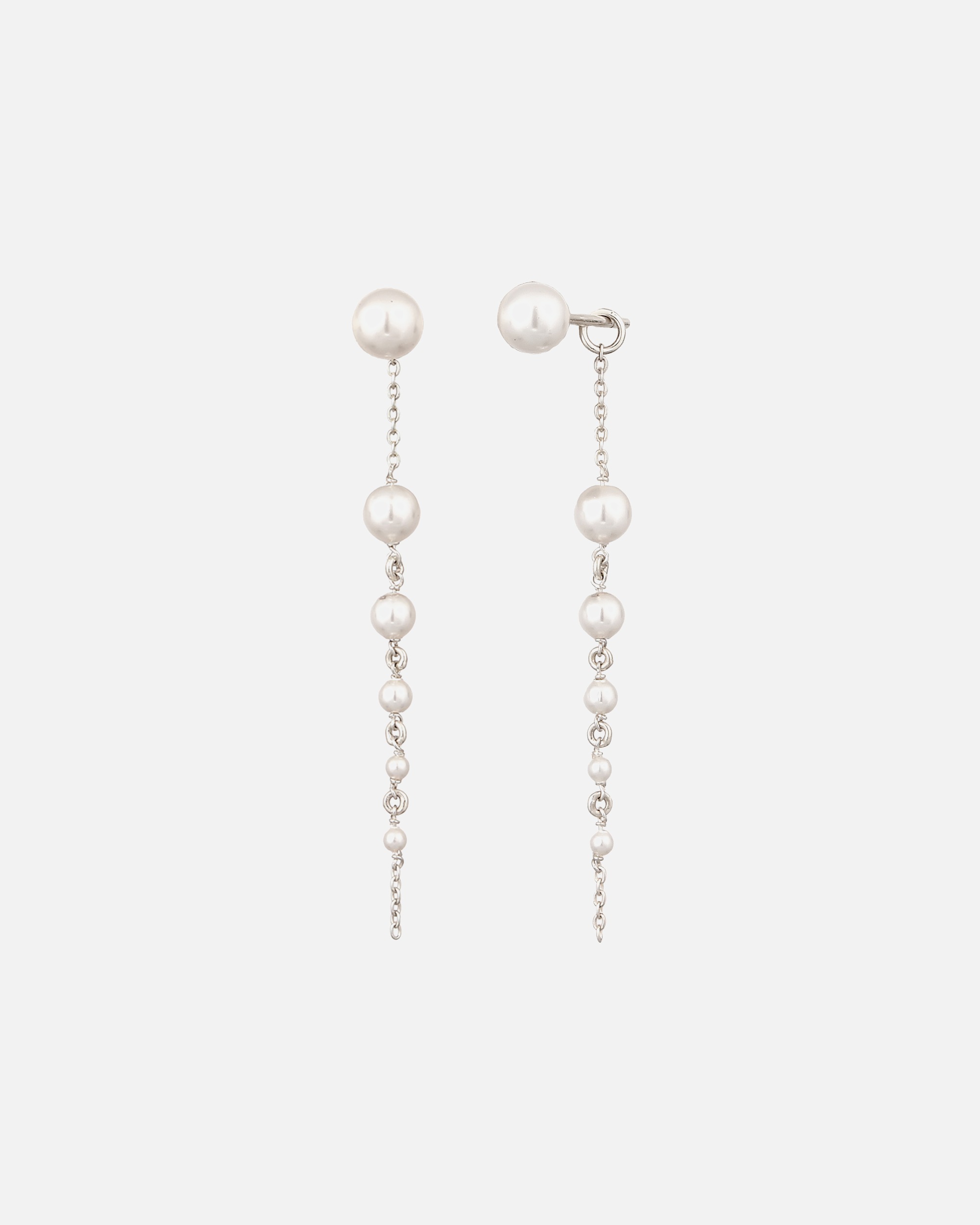 Ohrringe für Weiblich Elli Ohrhänger mit Perlen von Swarovski® Weiß 925 Sterling Silber silberfarben