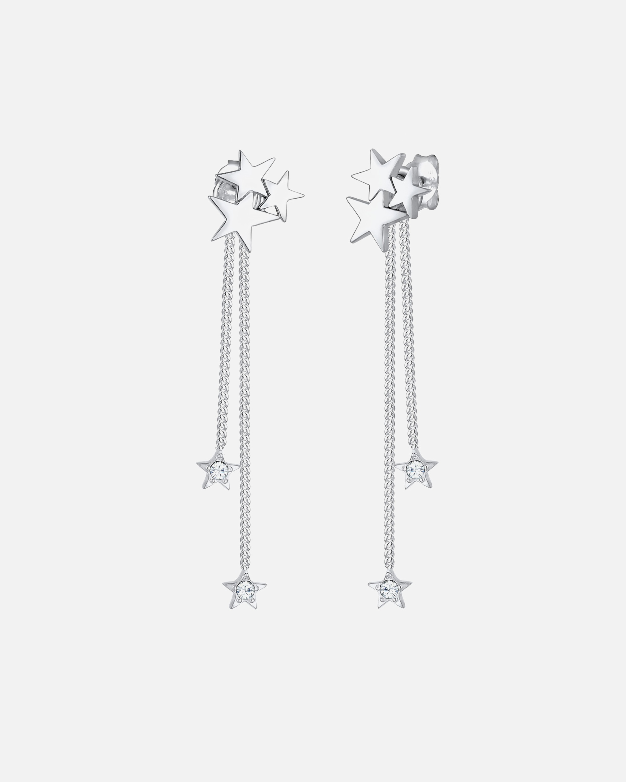Ohrringe für Weiblich Elli PREMIUM Sterne Ketten 925 Silber, mit Kristallen von Swarovski® 1 Stück