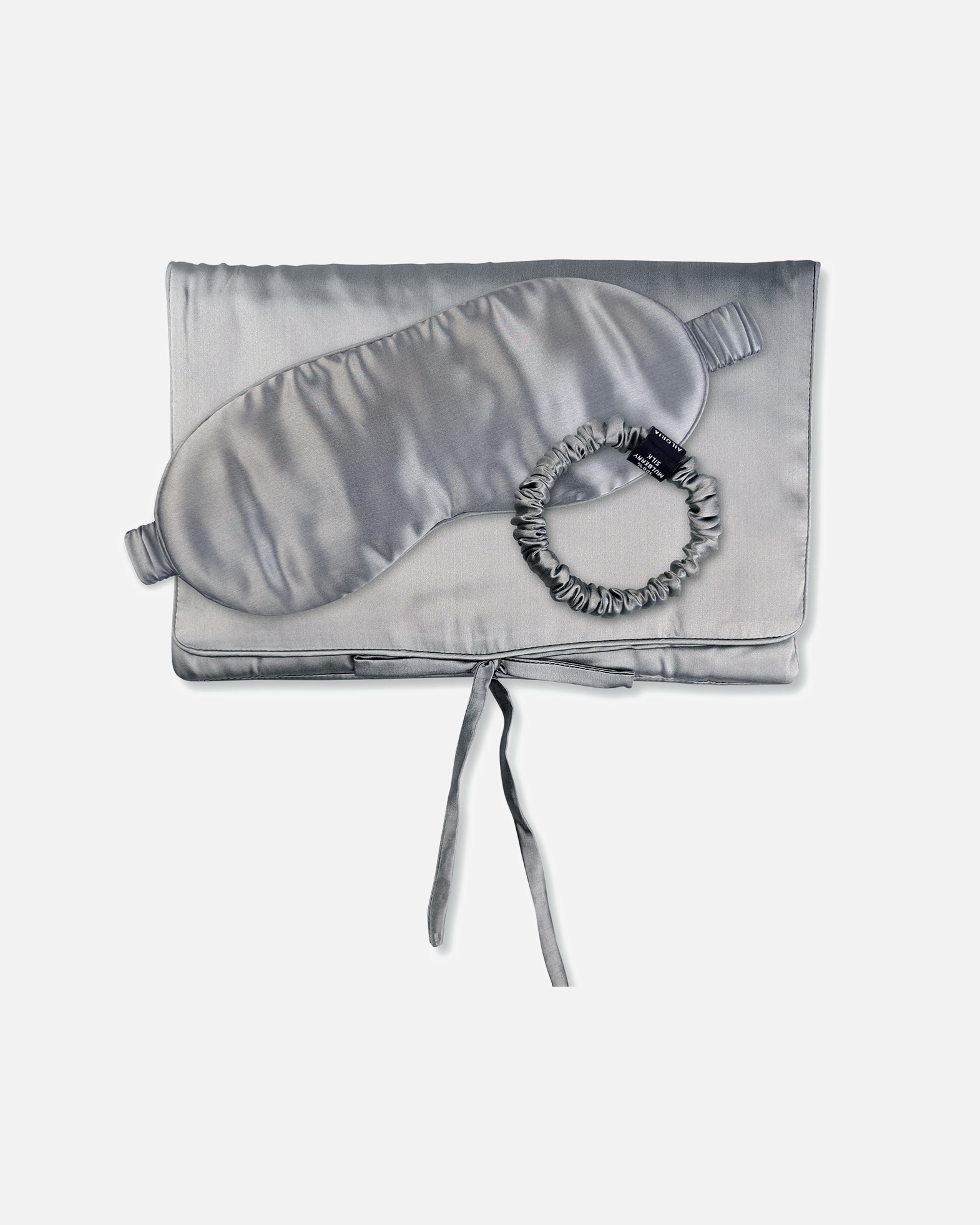 Haarreif für Weiblich Ailoria TRAVEL SET BEAUTY S Tasche, Schlafmaske & Scrunchie S grau