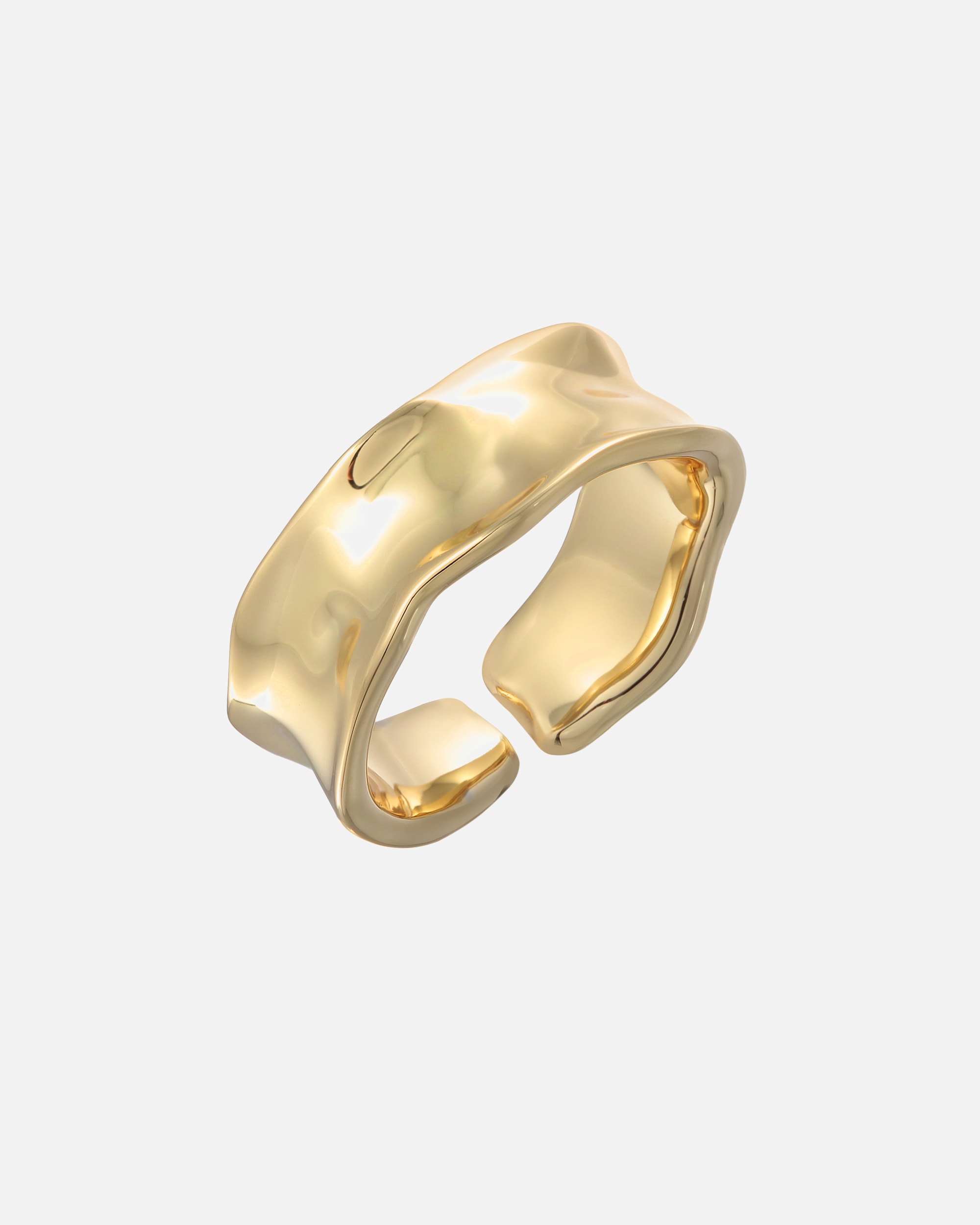 Ring für Weiblich Elli Bandring Offen Struktur Farbe Gold für Damen 52