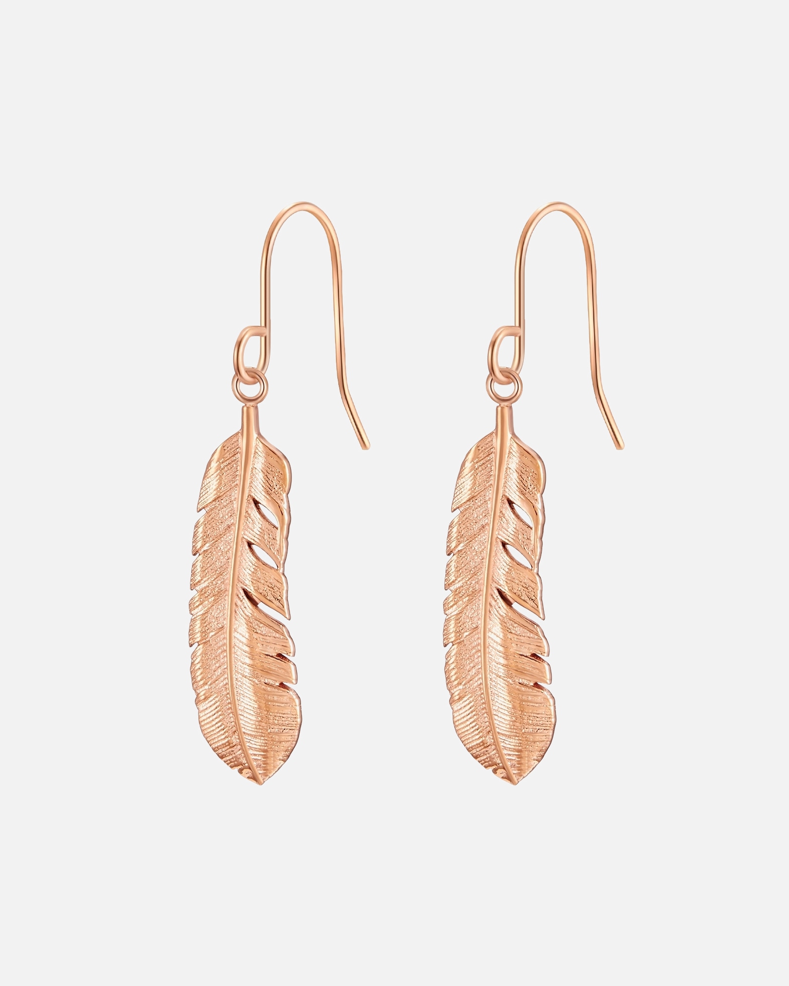 Ohrringe für Weiblich EASTSIDE Ohrhänger Feder Edelstahl in Roségold 1 Stück