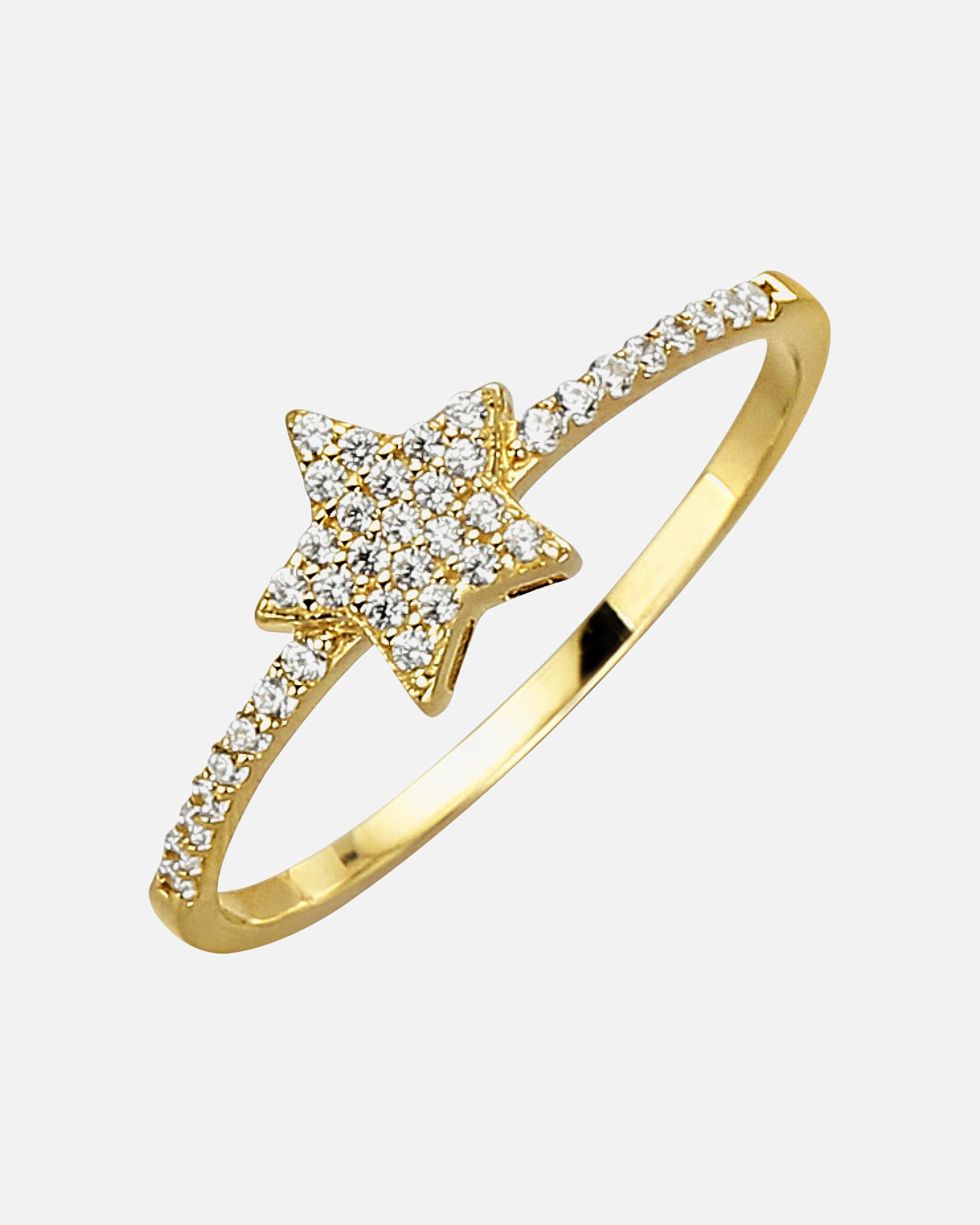 Ring für Weiblich Fascination by Ellen K. Ring 375/- Gold Zirkonia weiß 054 (17,2)