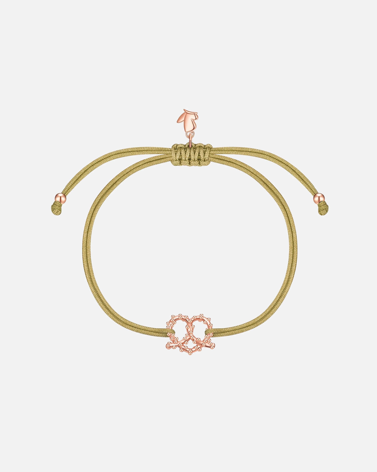 Armband für Weiblich Glanzstücke München Oktoberfest Armband Herz-Breze aus Edelstahl in Roségold 15,0 - 22,0 cm, flexibel einstellbar