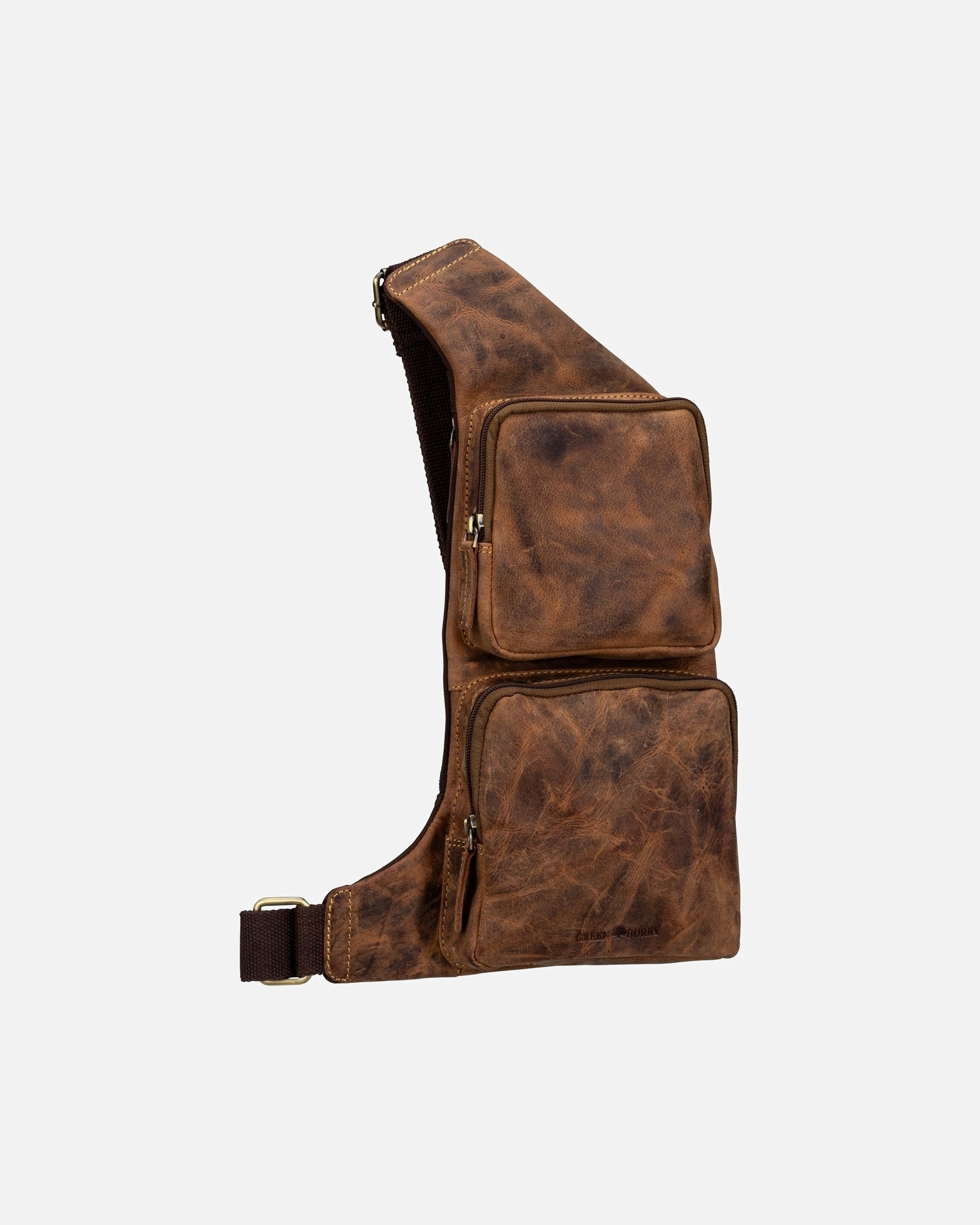 Rucksack für Unisex Greenburry Rucksack Vintage 1543 Bodybag Sattelbraun