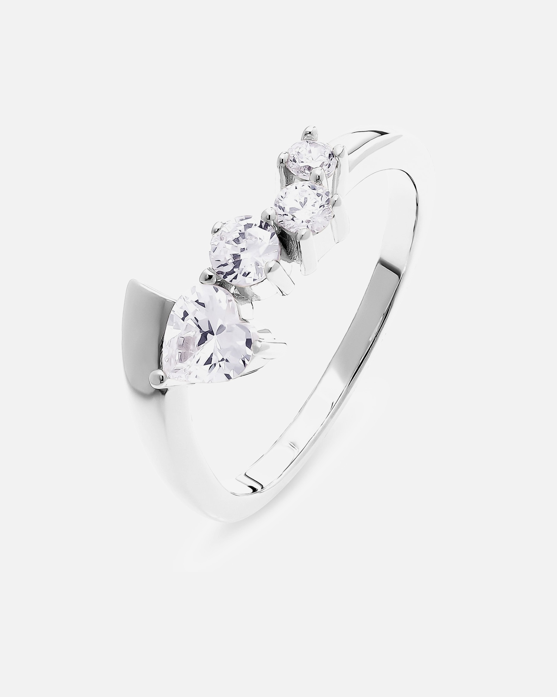 Ring für Weiblich Jette Damenring 925er Silber, recycelt 57