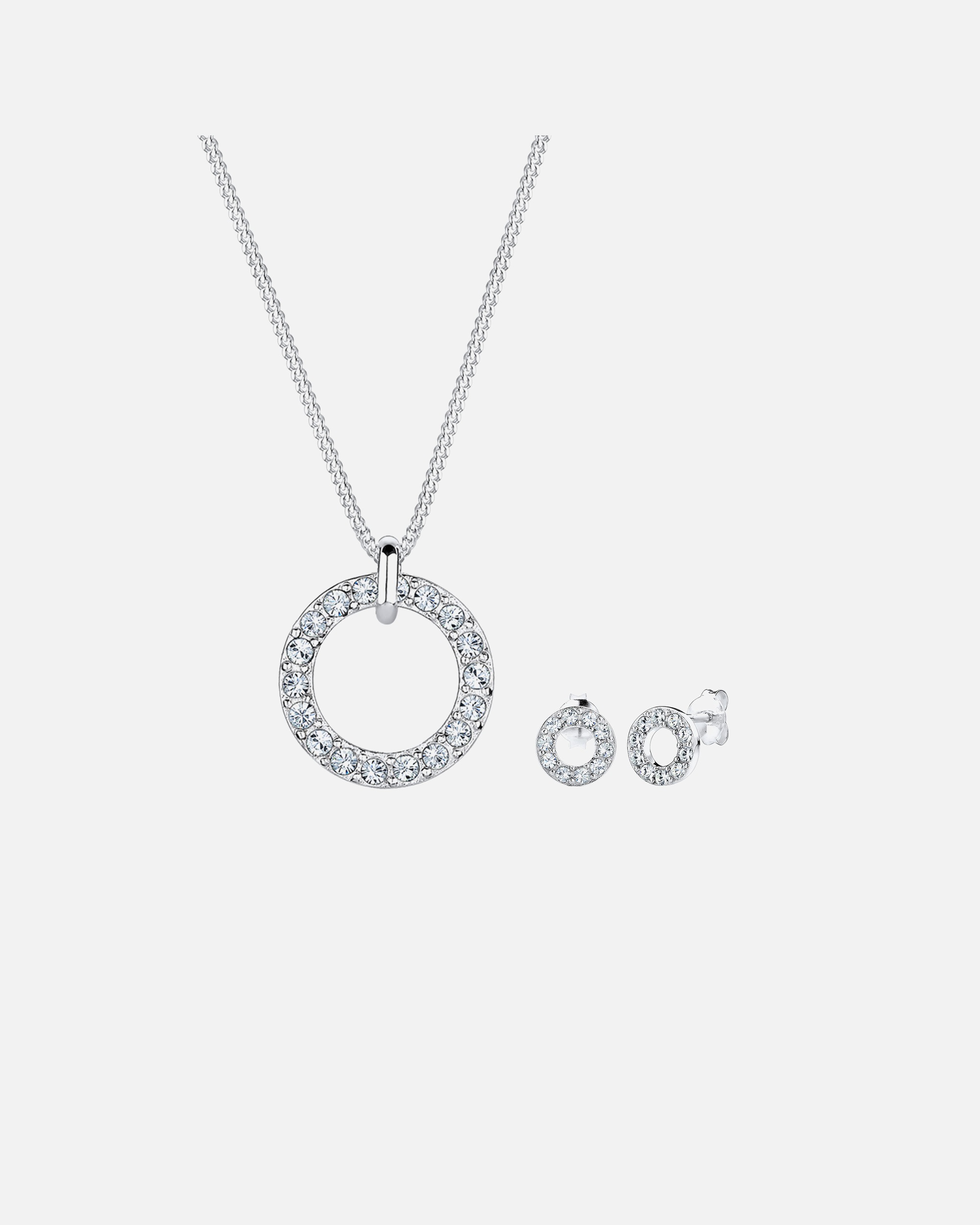 Schmuckset für Weiblich Elli Set Karma Kreis 925 Silber, mit Kristallen von Swarovski® 1 Stück