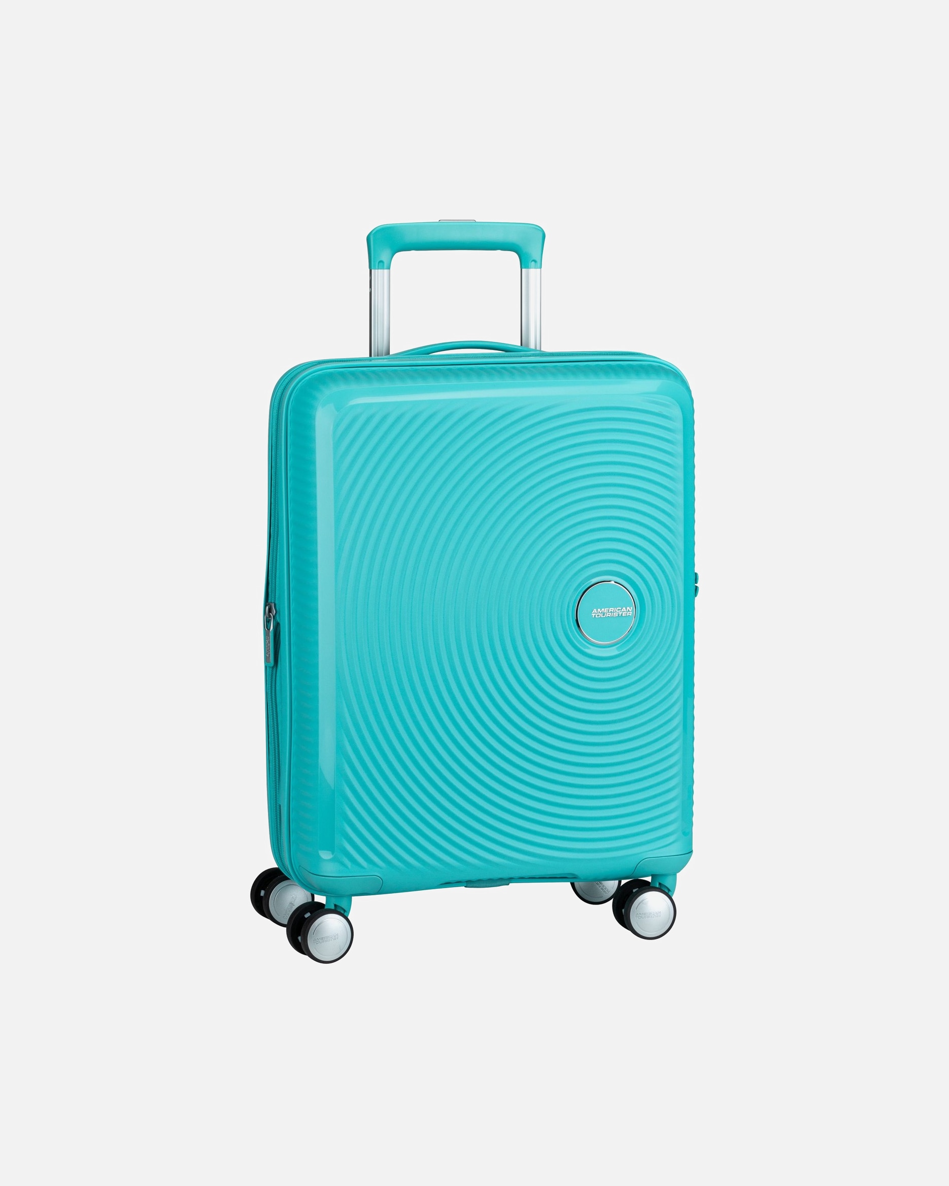 Handgepäckkoffer für Unisex American Tourister Handgepäck SoundBox Spinner 55 EXP Poolside Blue