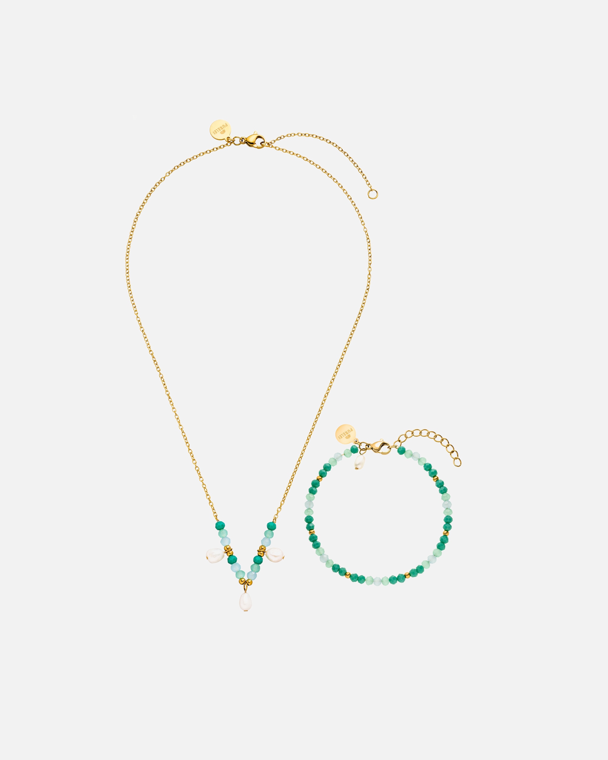 Schmuckset für Weiblich Purelei Mahina Club Beach Breeze Schmuckset 100% Edelstahl Gold