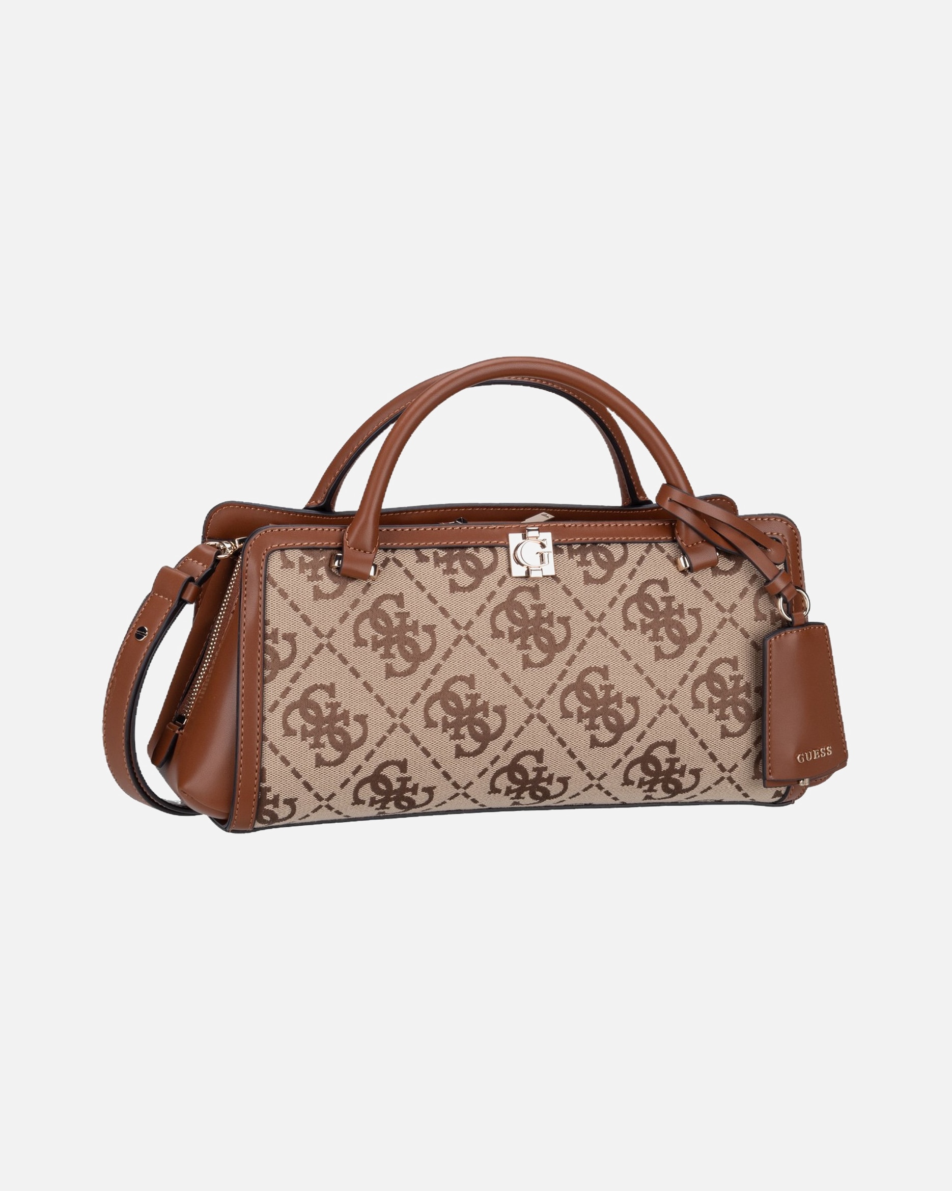 Handtasche für Weiblich GUESS Handtasche Audrey Logo Small Girlfriend Latte Logo