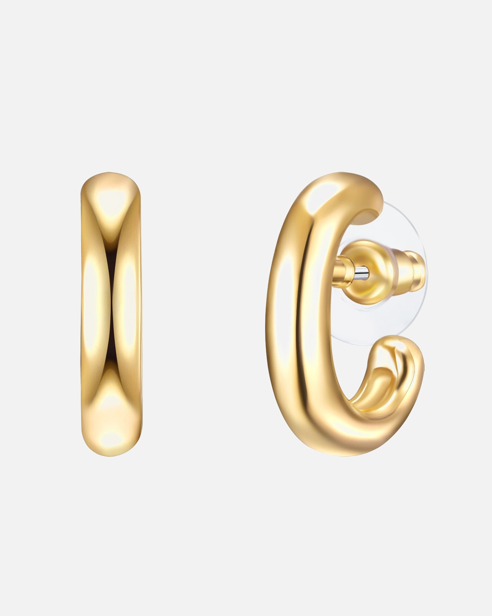 Ohrringe für Weiblich Yokoamii Ohrstecker Metall-Legierung in Gelbgold 1 Stück