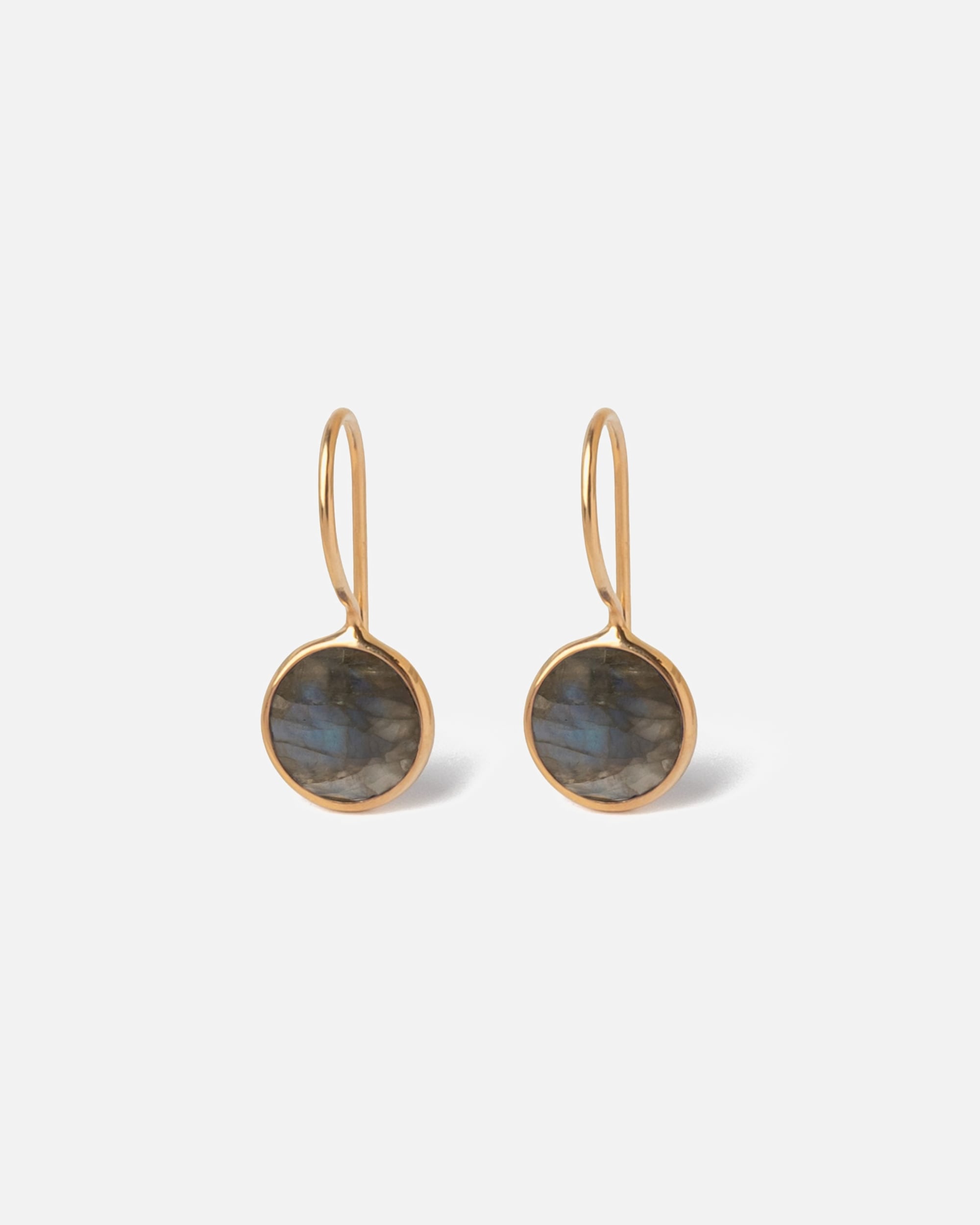 Ohrringe für Weiblich Fleur de Pres Default Brand Line Ohrhänger 925/- Sterling Silber Labradorit blau gelb vergoldet