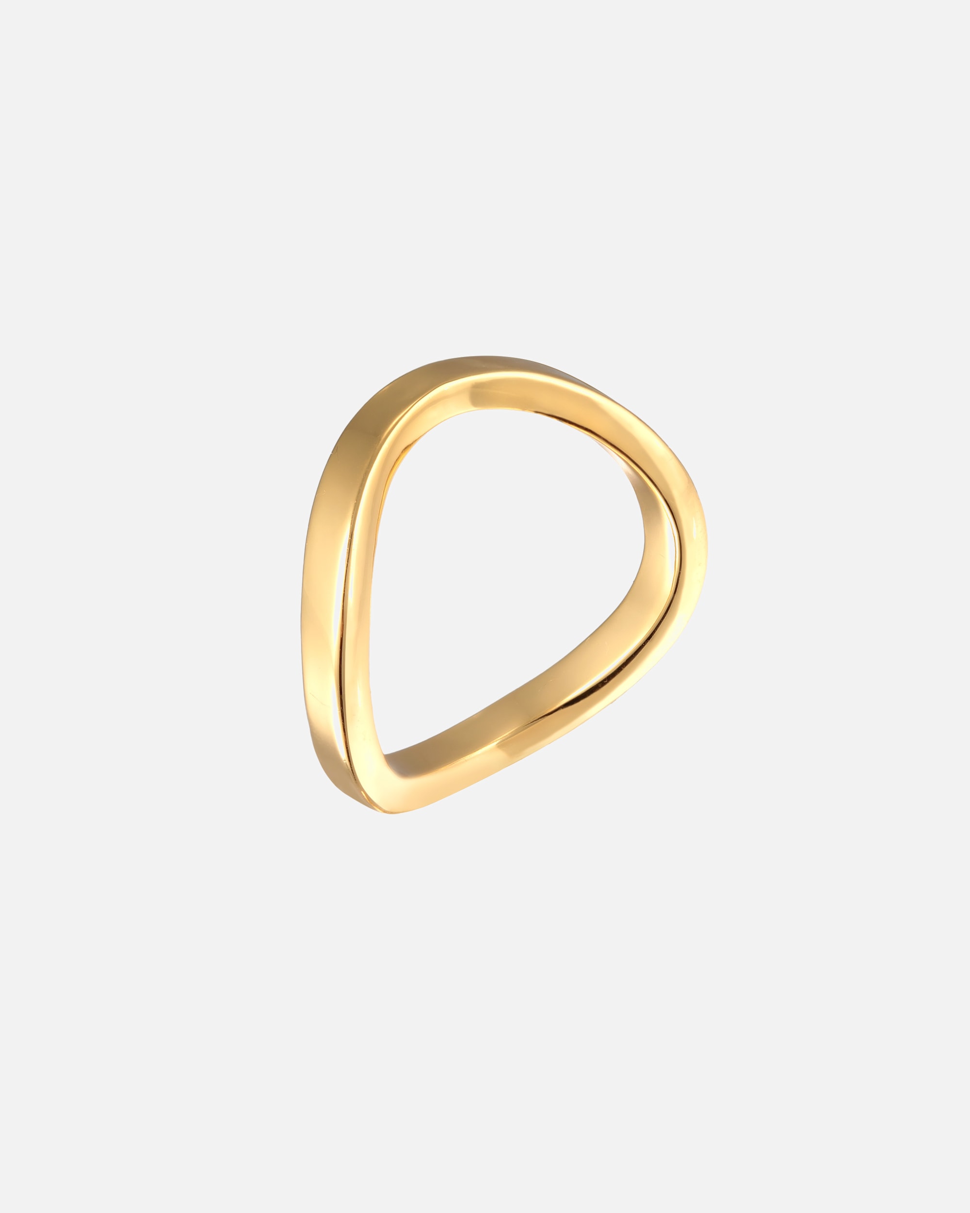 Ring für Weiblich Elli Elli Ring Bandring Stapelring Welle Farbe Gold für Damen 52