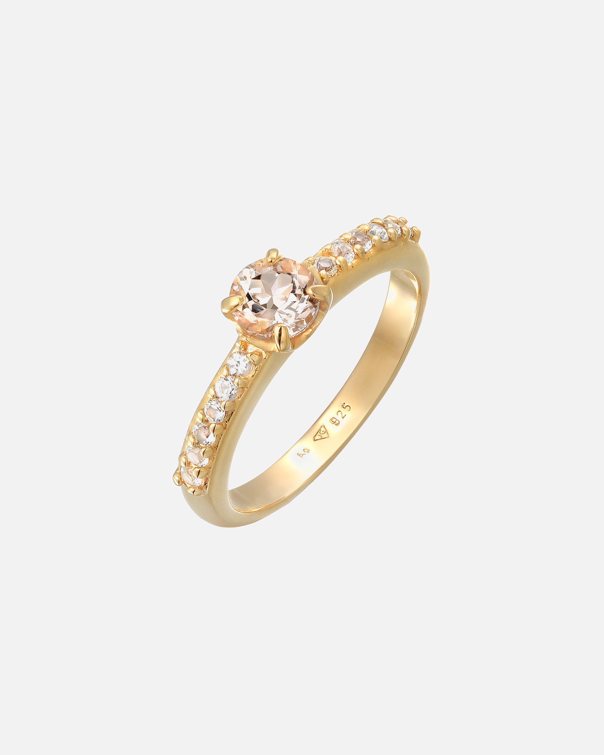 Ring für Weiblich Elli PREMIUM Topas Morganit Verlobung 925 Silber 52