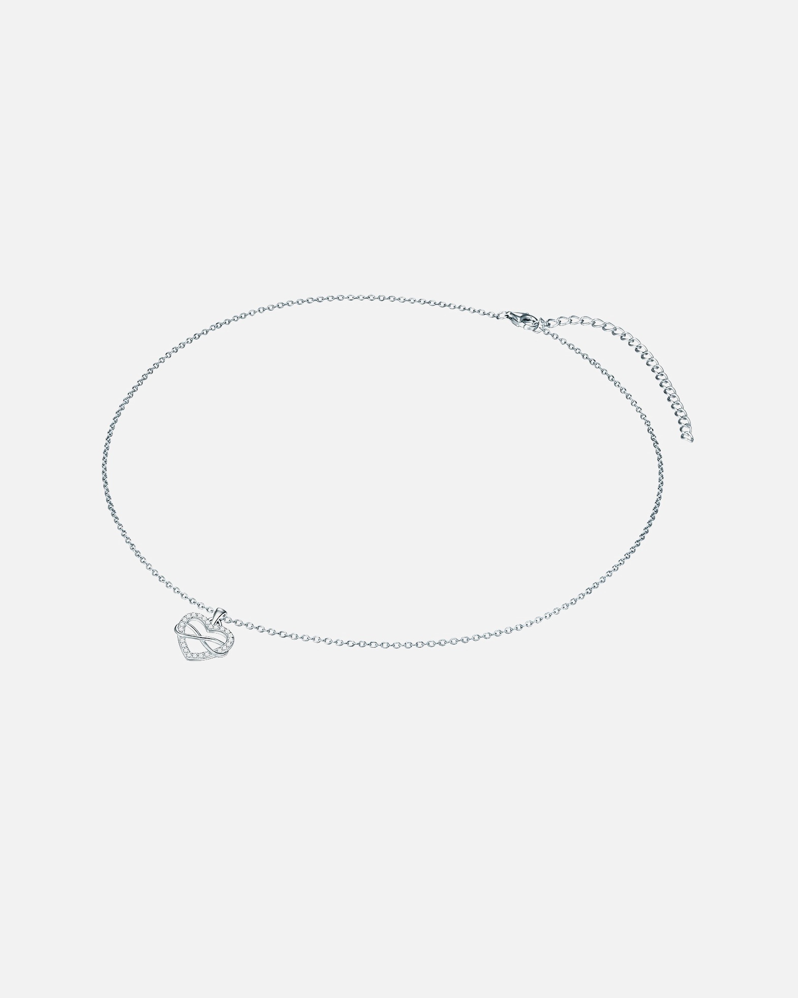 Halskette für Weiblich Rafaela Donata Halskette Herz Sterling Silber Zirkonia in Silber 1 Stück