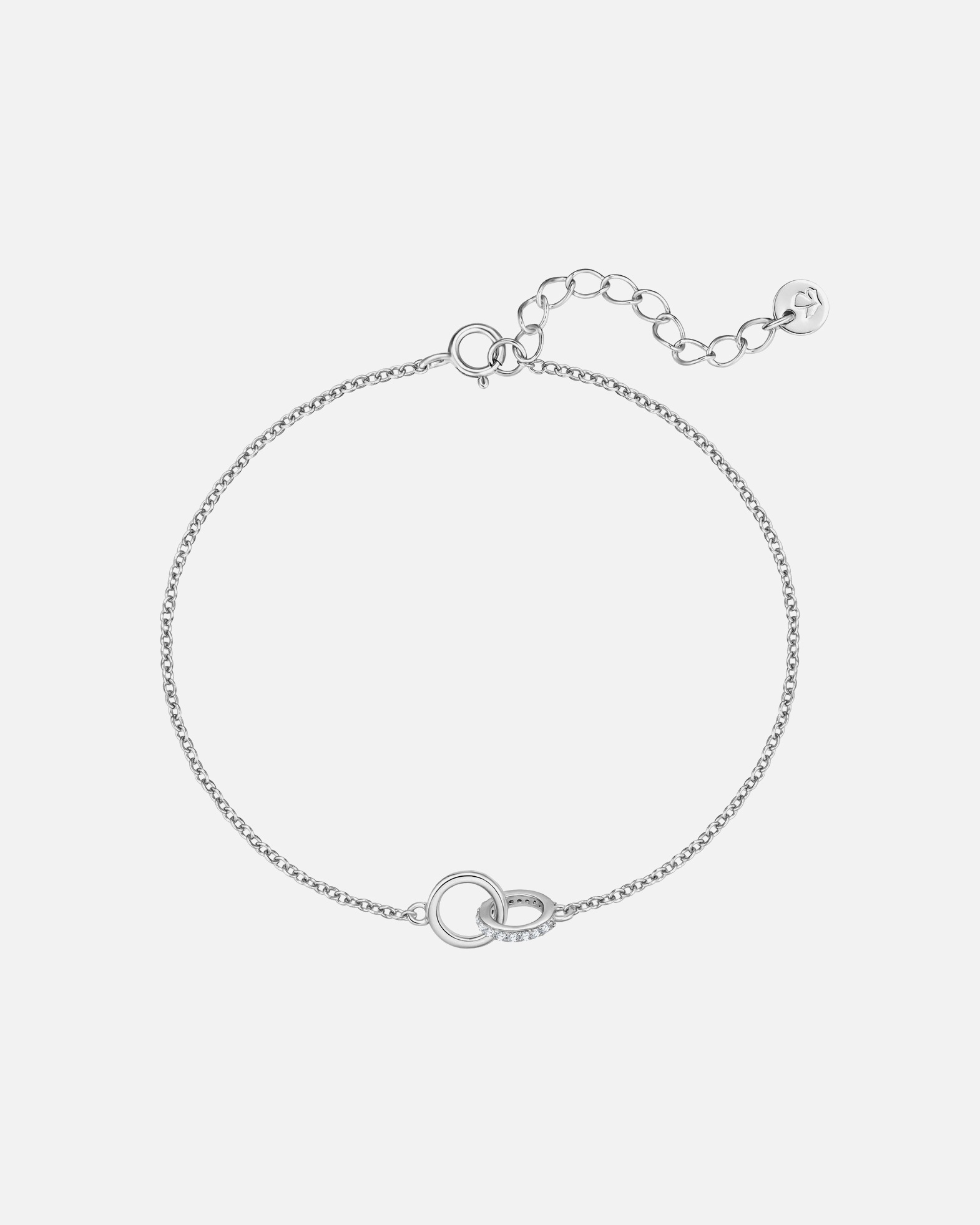 Armband für Weiblich Armband aus Sterling Silber in silber mit Zirkonia 17,0 cm Basislänge + 3,0 cm Verlängerung