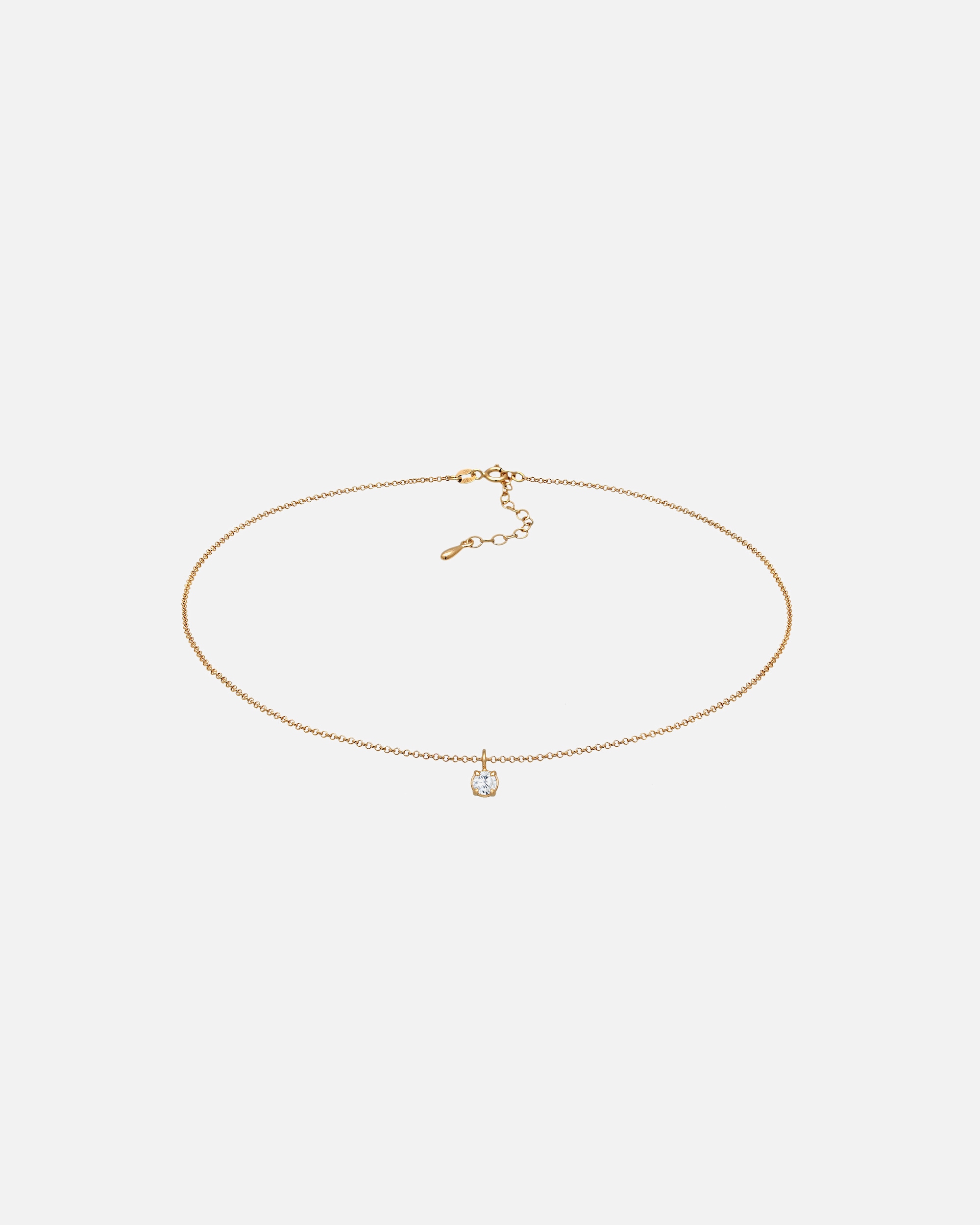 Halskette für Weiblich Elli Choker Zirkonia Solitär Basic 925 Sterling Silber 1 Stück